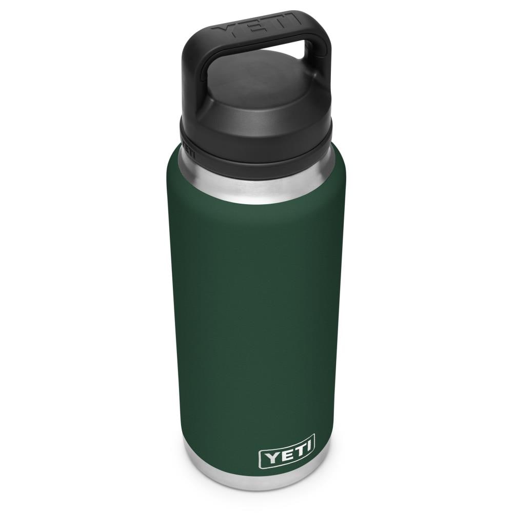 YETI Rambler 36 oz Bottle, Vacuum Insulated, Stainless Steel with Chug Cap,  Camp Green