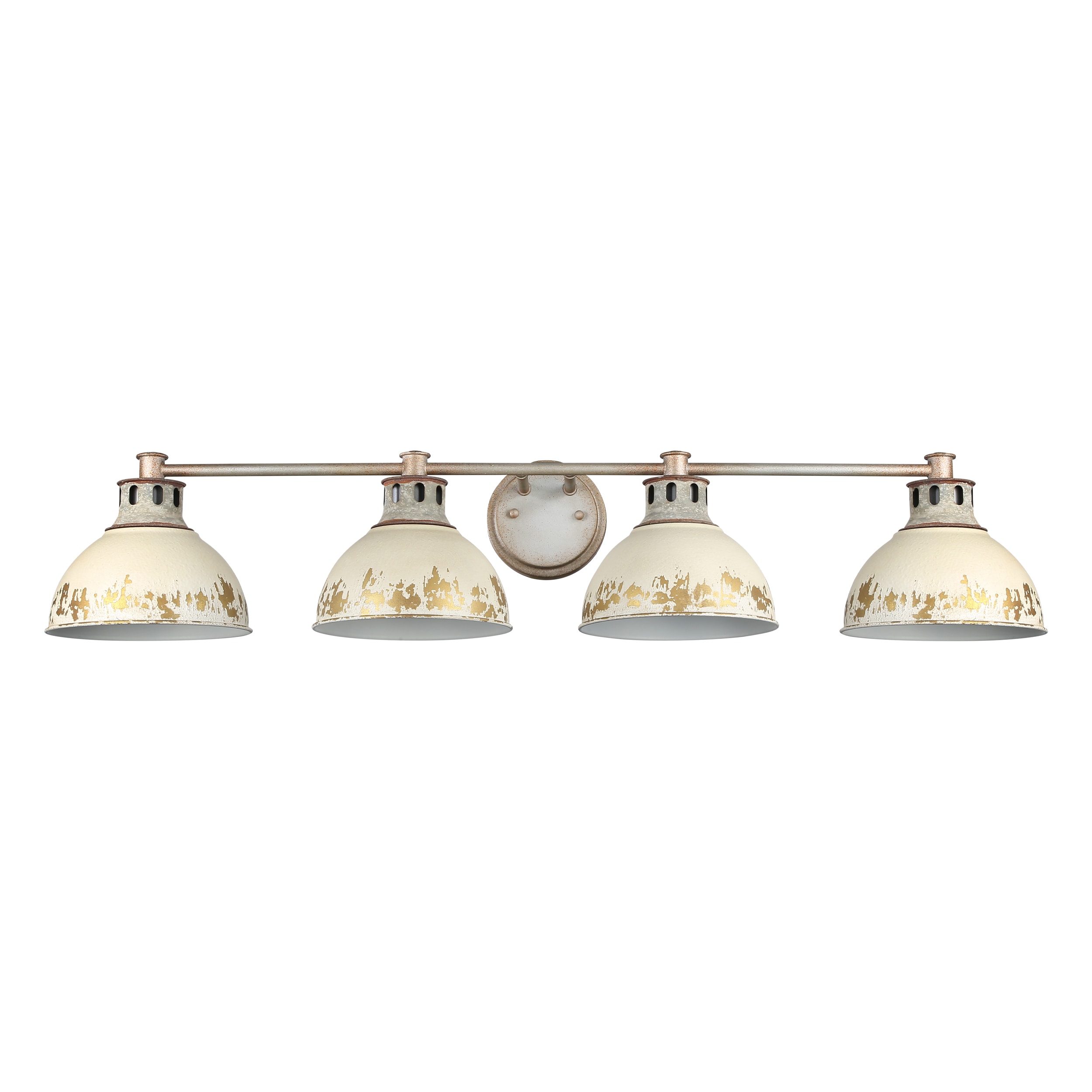 Golden Lighting 0865-BA4 AGV-AI Kinsley 9.25-in 4 -Light Stainless steel Farmhouse Vanity light