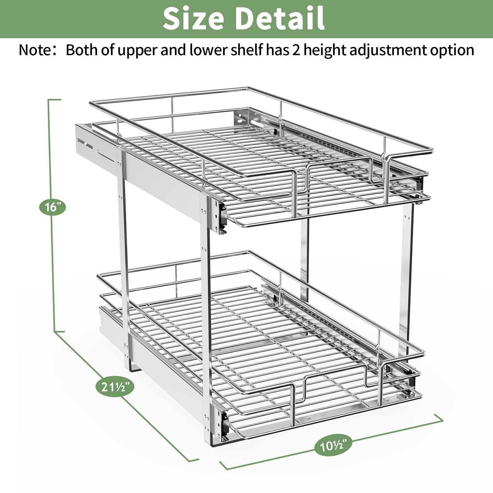 HomLux E867004FB4 Pull-Out-Cabinet-Baskets - View #2