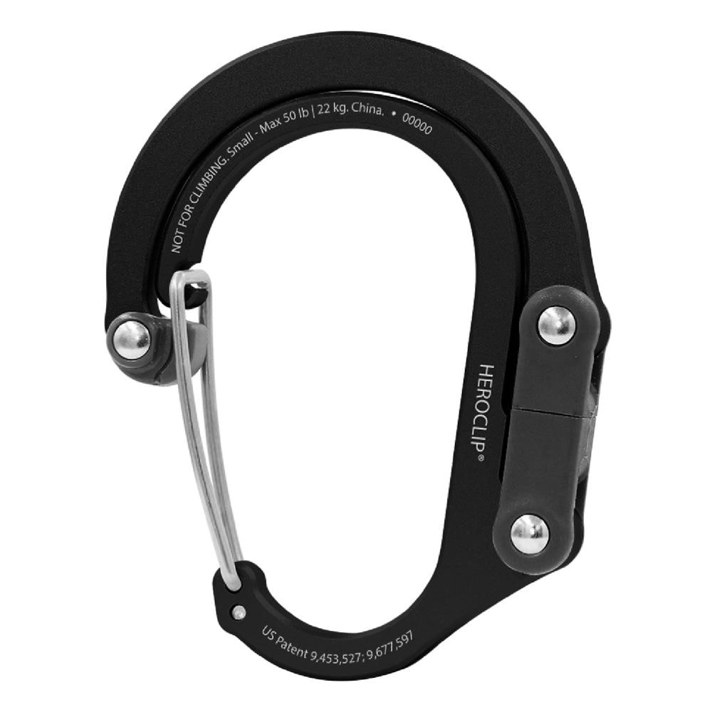 Heroclip Durable Aluminum Oval Carabiner with 360 Rotation and