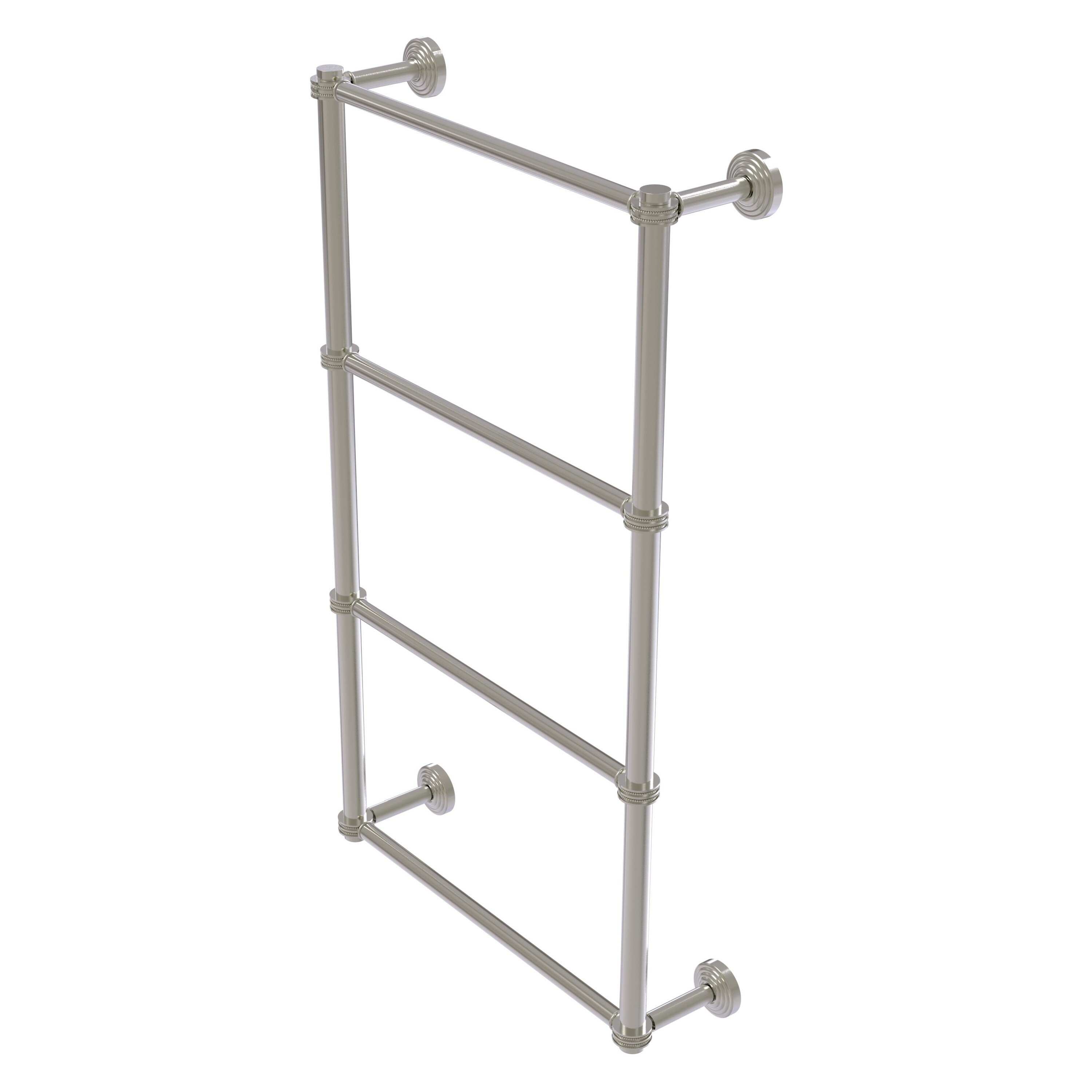 Allied Brass WP-28D-30-SN Waverly Place 30-in double Satin Nickel Wall mount 4-tier Towel Bar