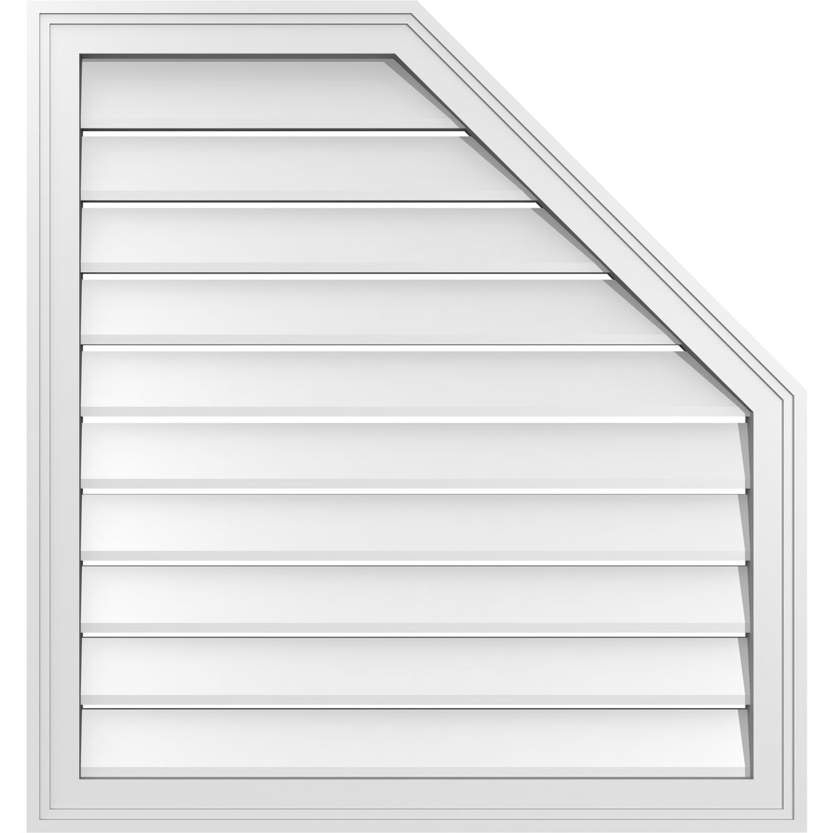Ekena Millwork GVPOR30X3202SF 30-Inches x 32-Inches Off-white Octagon PVC Gable Louver Vent