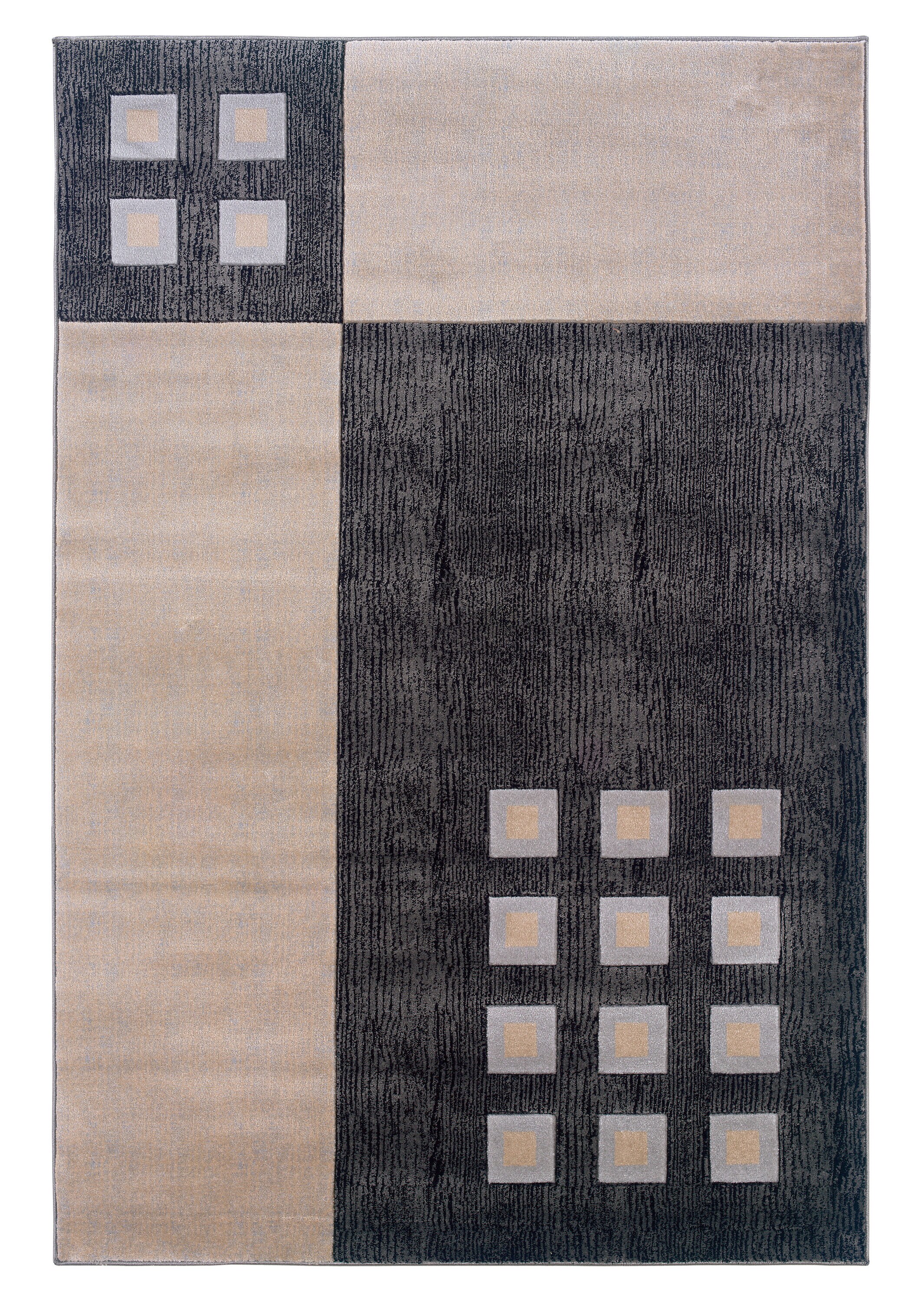 Linon RUG-MN1381 Milan 8 X 10 (ft) Black Indoor Geometric Area Rug