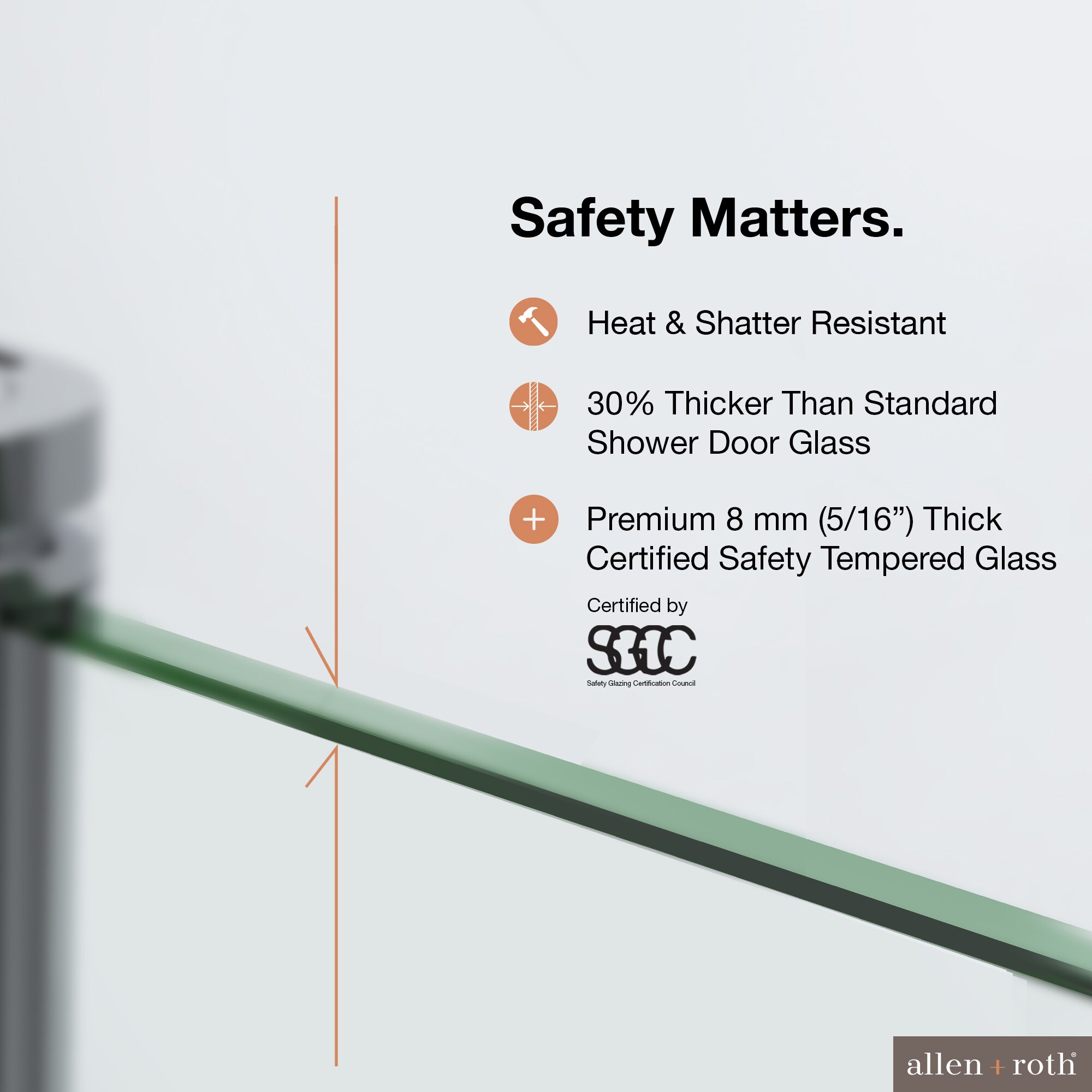 allen + roth ELLUM-SC-60GP-CH Shower-Doors - View #14