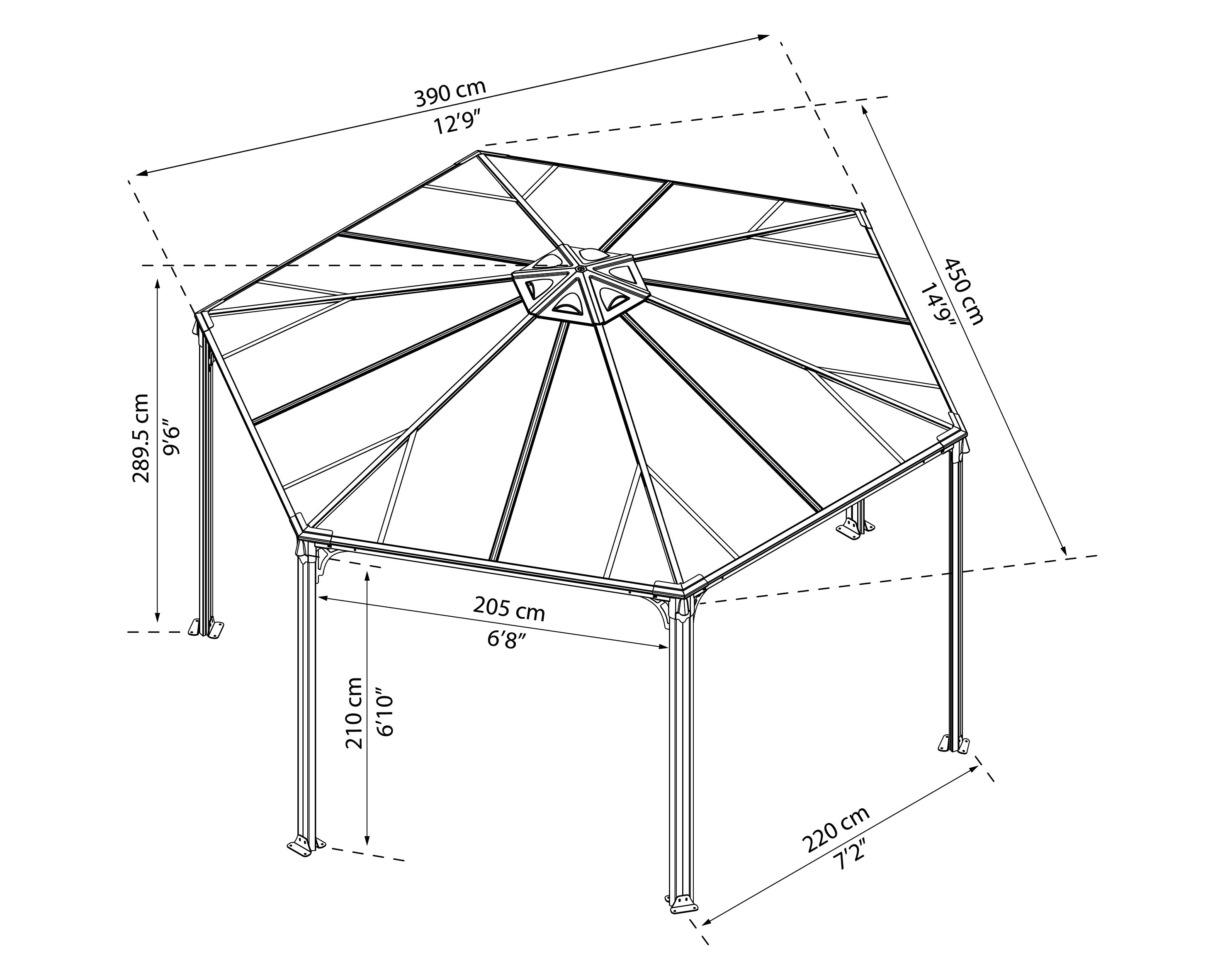 Canopia by Palram 702563 Wood-Resin-Gazebos - View #3