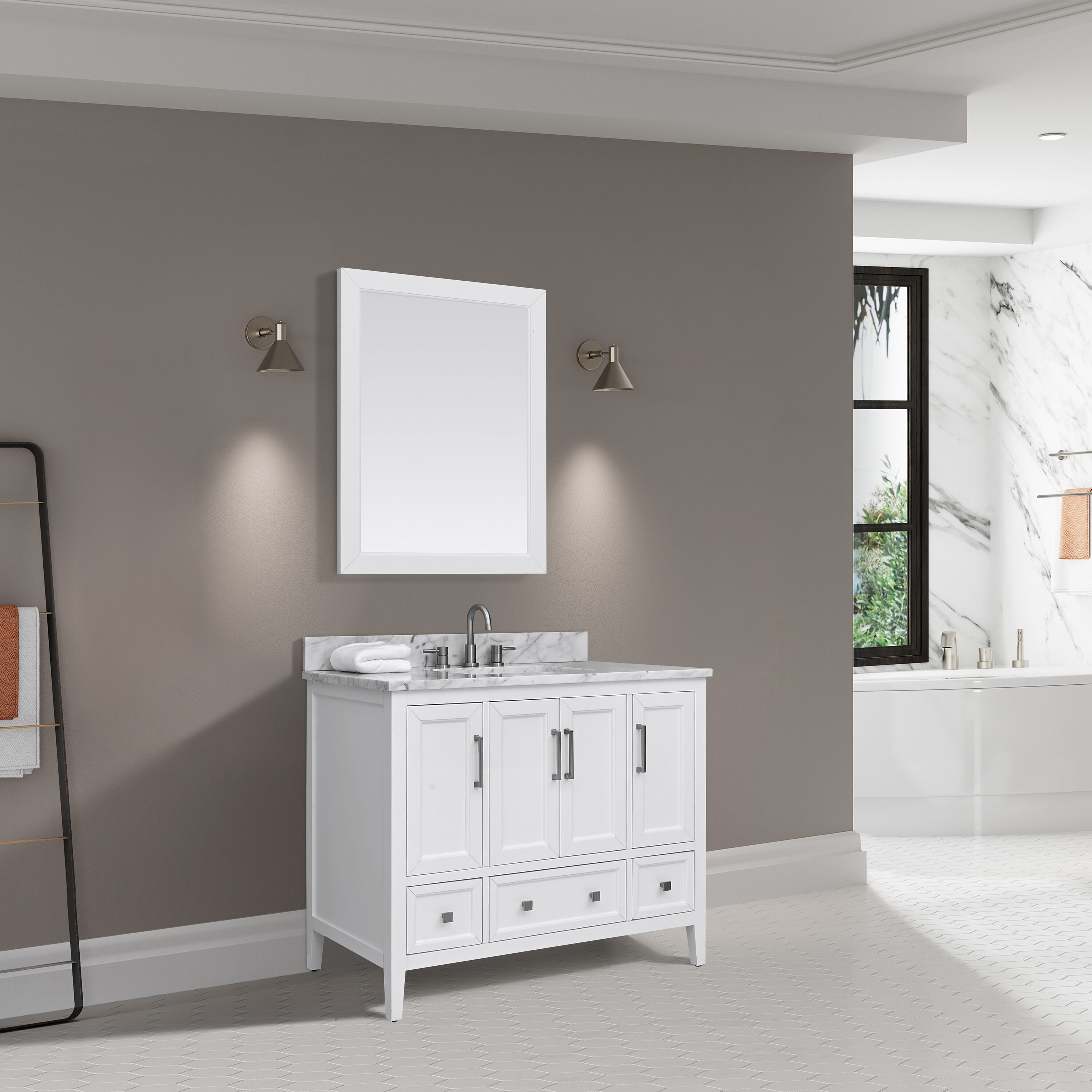 Avanity EVERETTE-VS43-WT-C Bath-Vanity-Combo - View #4