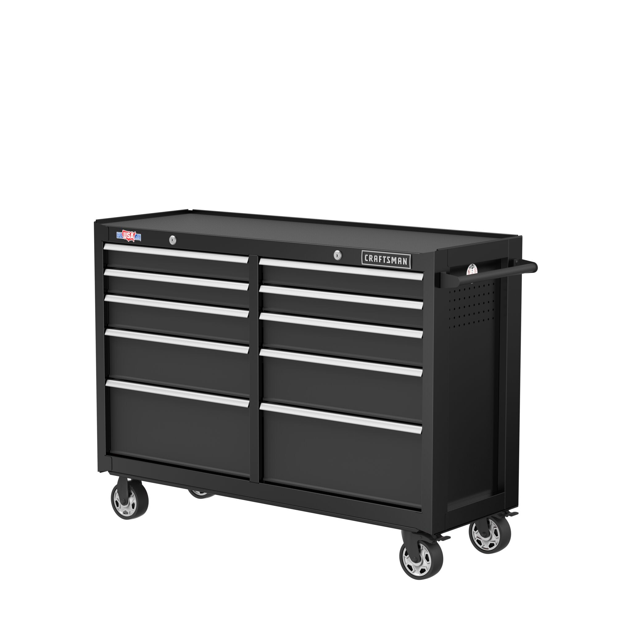 2000 Series 52-in W x 37.5-in H 10-Drawer Steel Rolling Tool Cabinet (Black) | - CRAFTSMAN CMST98273BK