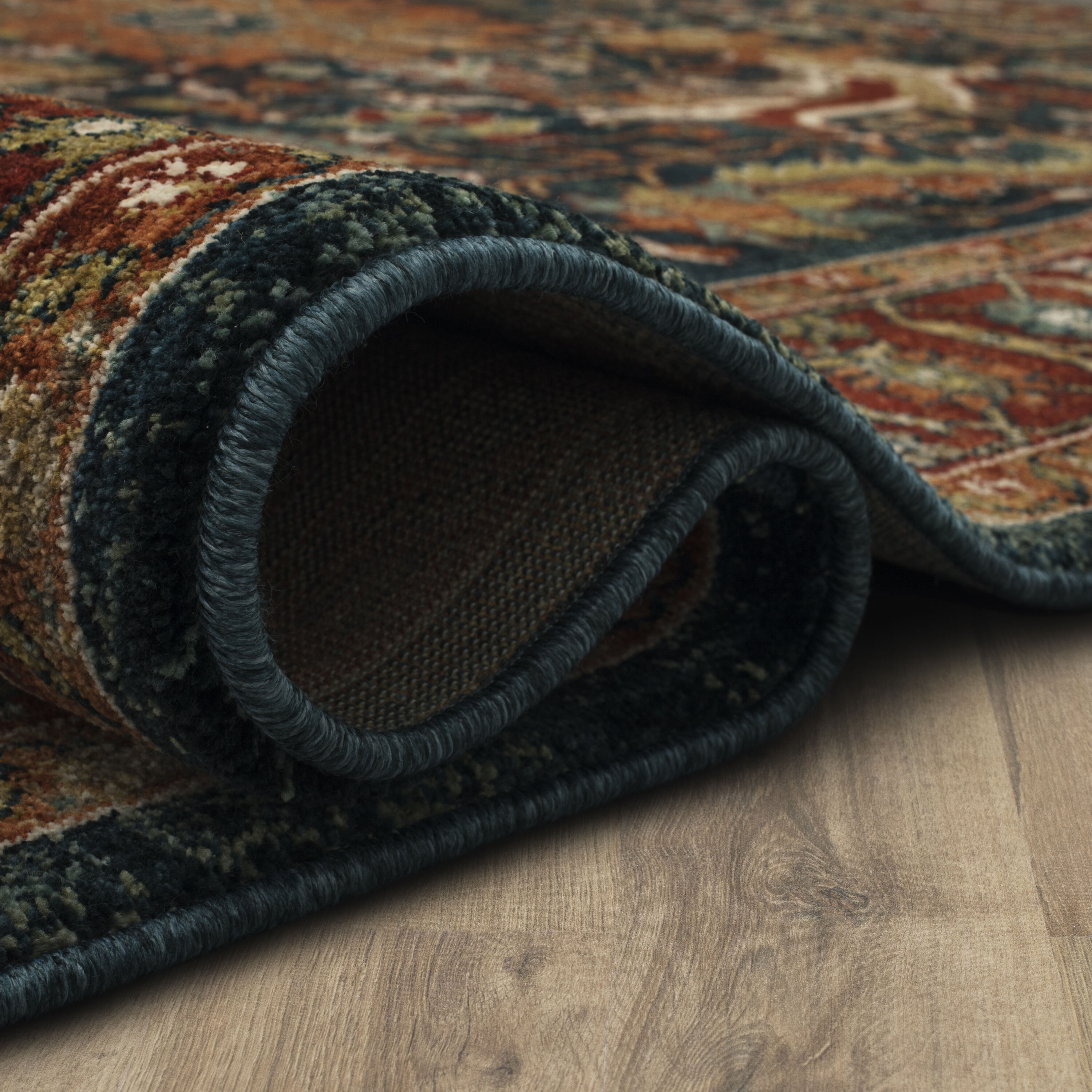 Amara Sapphire 8' x 11' Plush Comfort Rectangular Area Rug