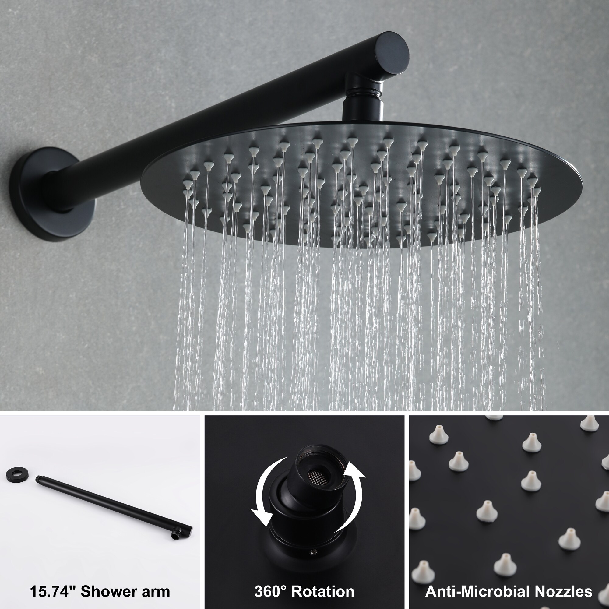 Mondawe MD-S103BN Showerhead-Bar-Panels - View #4