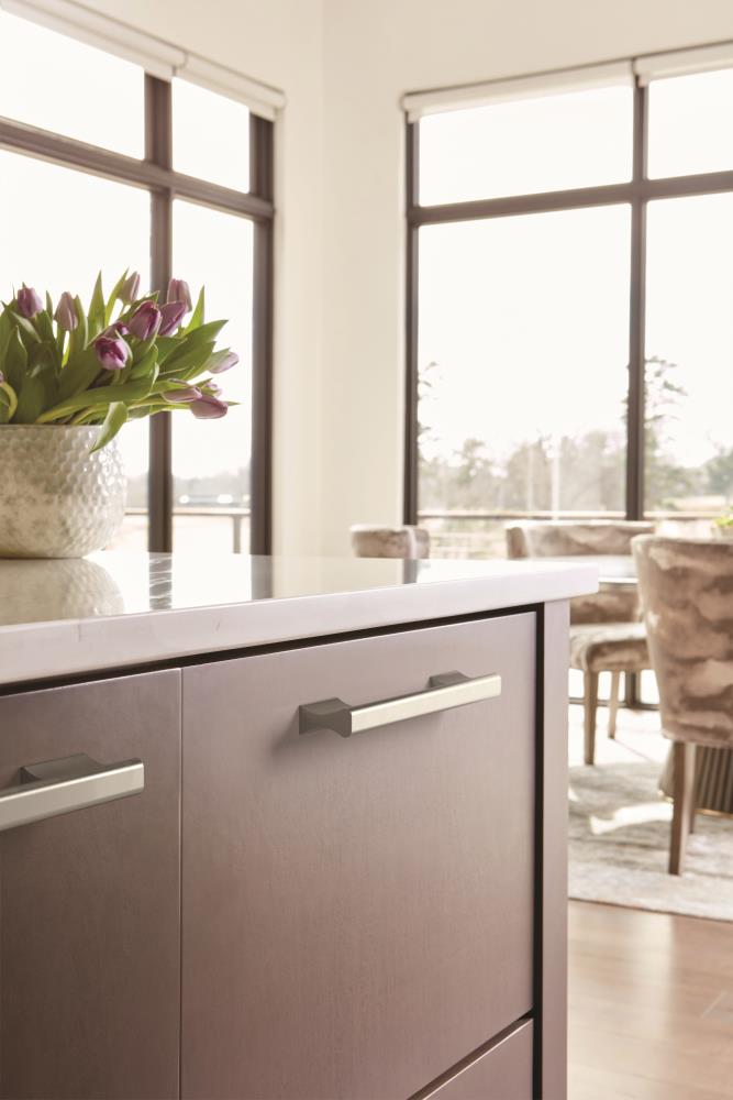 Satin Nickel Modern Cabinet Bar Pull with Mounting Hardware
