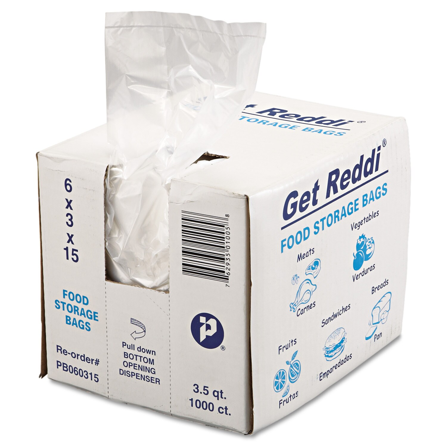 Inteplast Group Get Reddi Food Storage Bag, Quart, 1000 Ct 