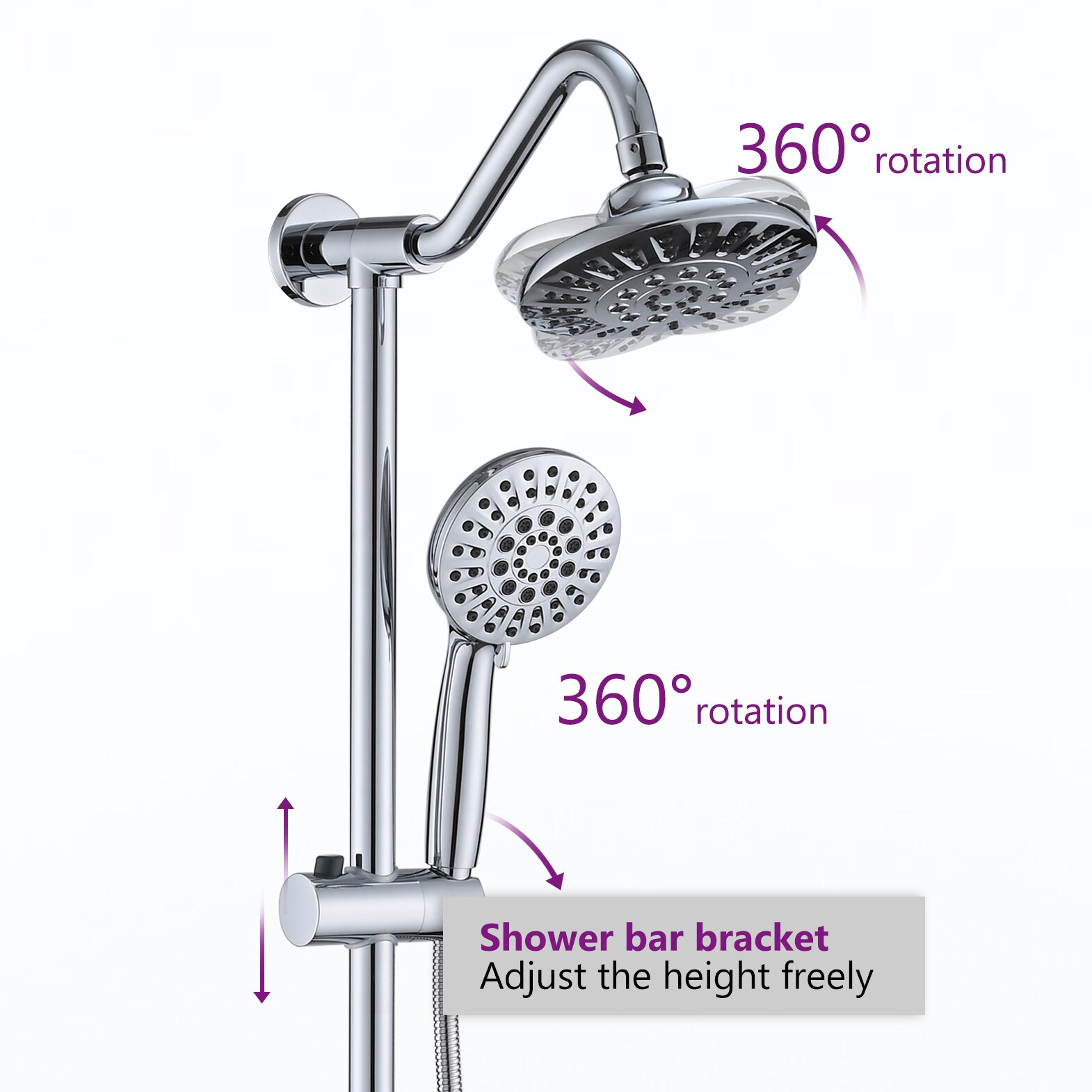 UCLIMAA UCAE132CH Showerhead-Bar-Panels - View #2