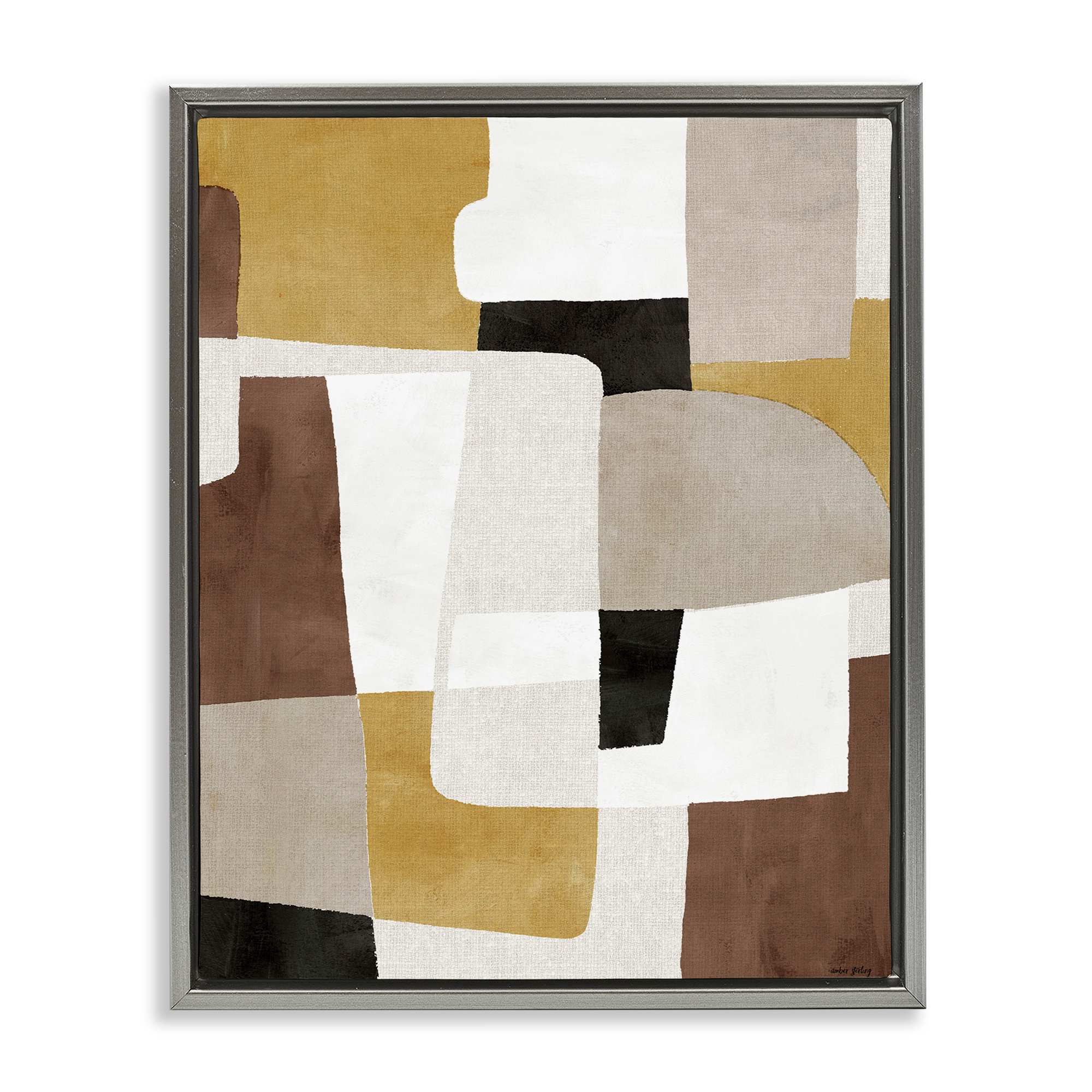 Stupell Industries BT-587-FFL-16X20 Funky Boho Geometric Shapes Floating Frame design by Amber Sterling