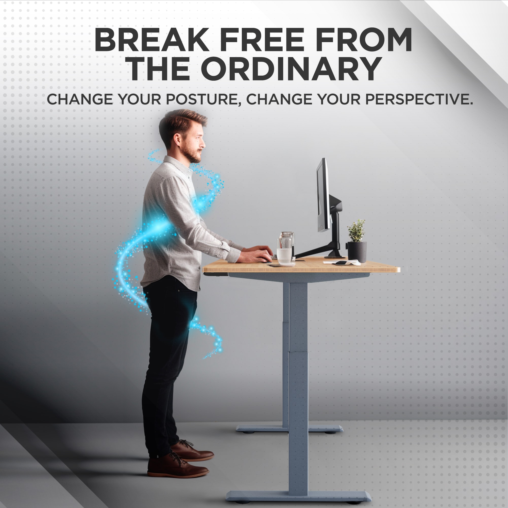 Uncaged Ergonomics RUGB desks - View #2