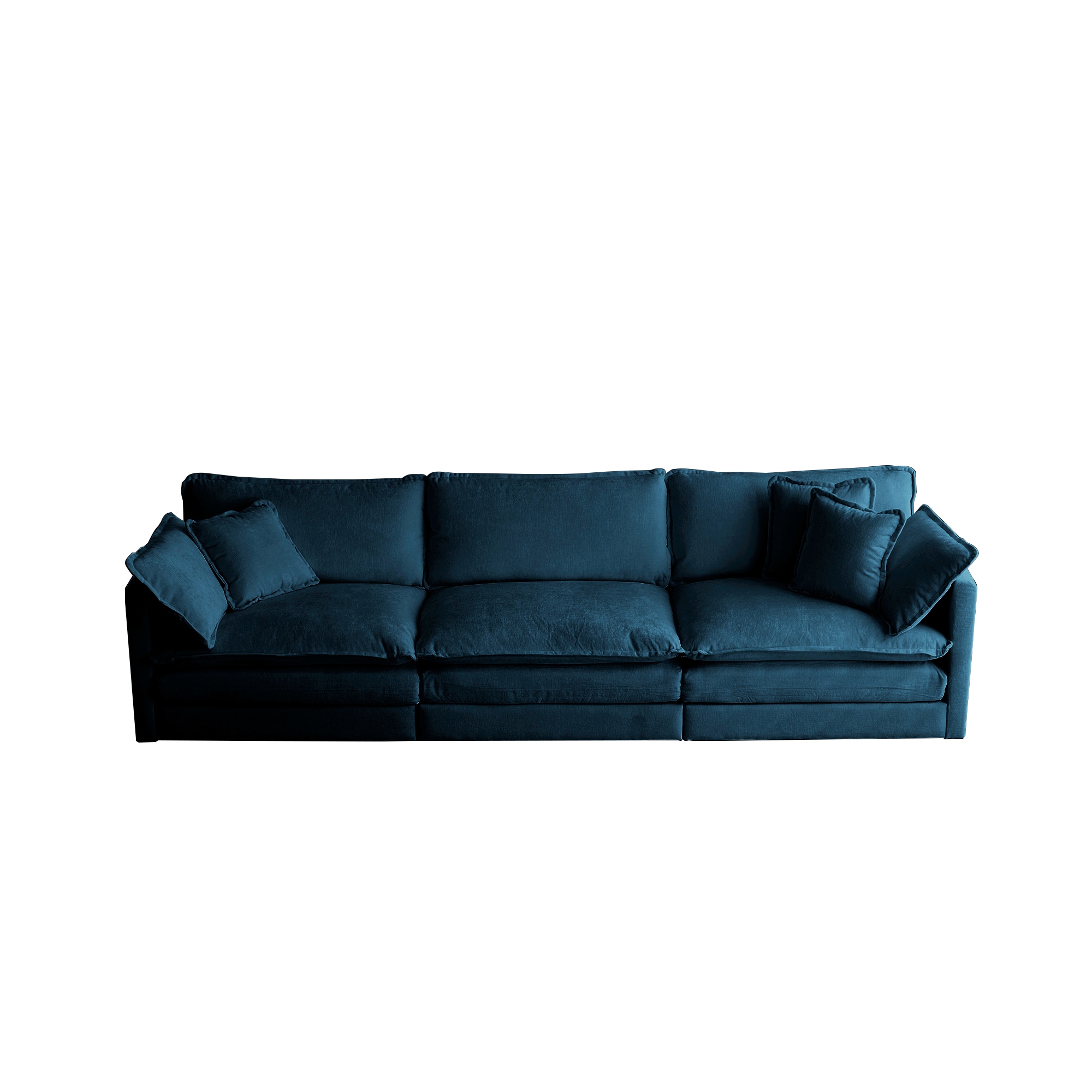 Bybafun YA3700520 111.5-in Modern Blue for sectional sofa Chenille Sofa