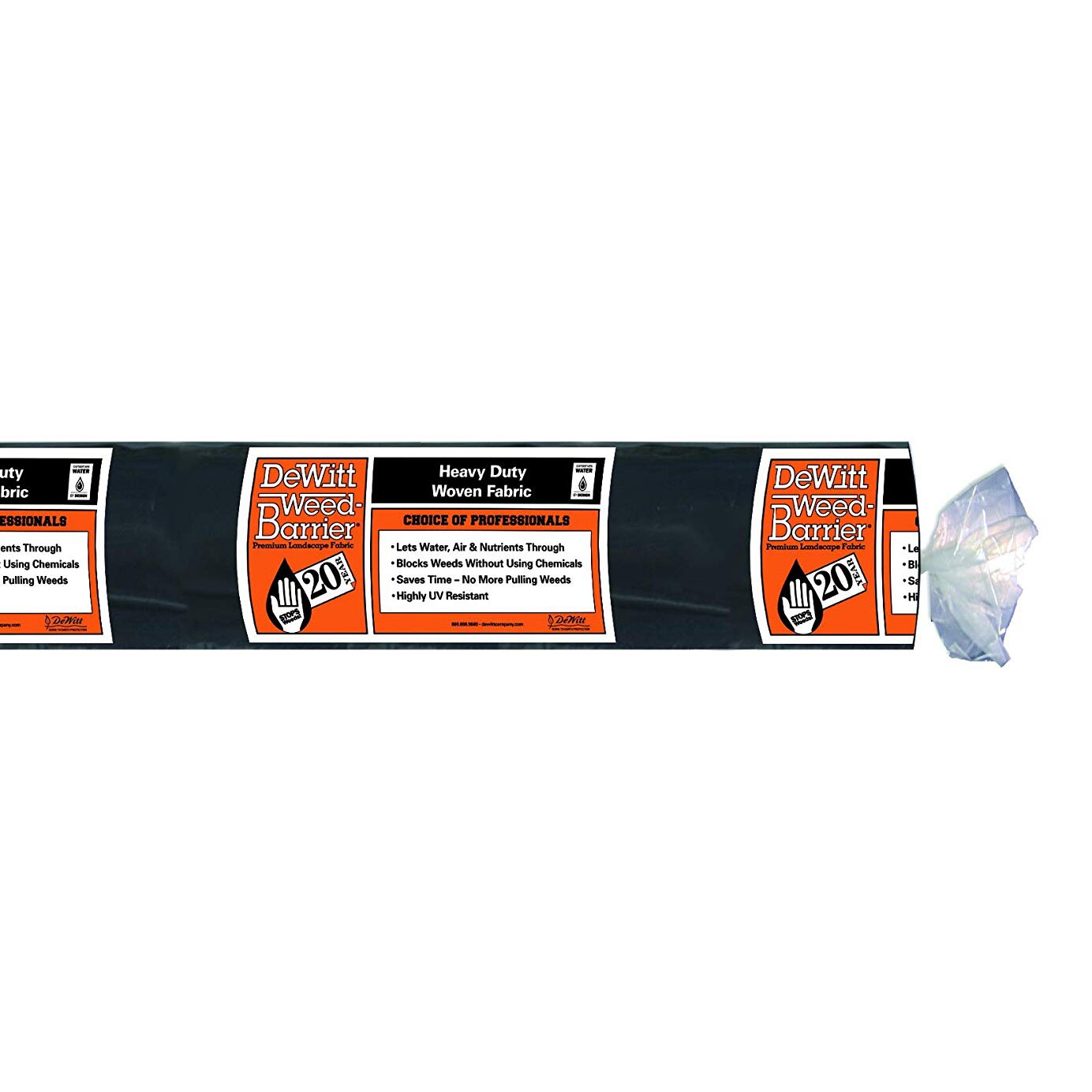 DeWitt 177858 250-Feet x 5-Feet Basic Weed barrier Landscape Fabric