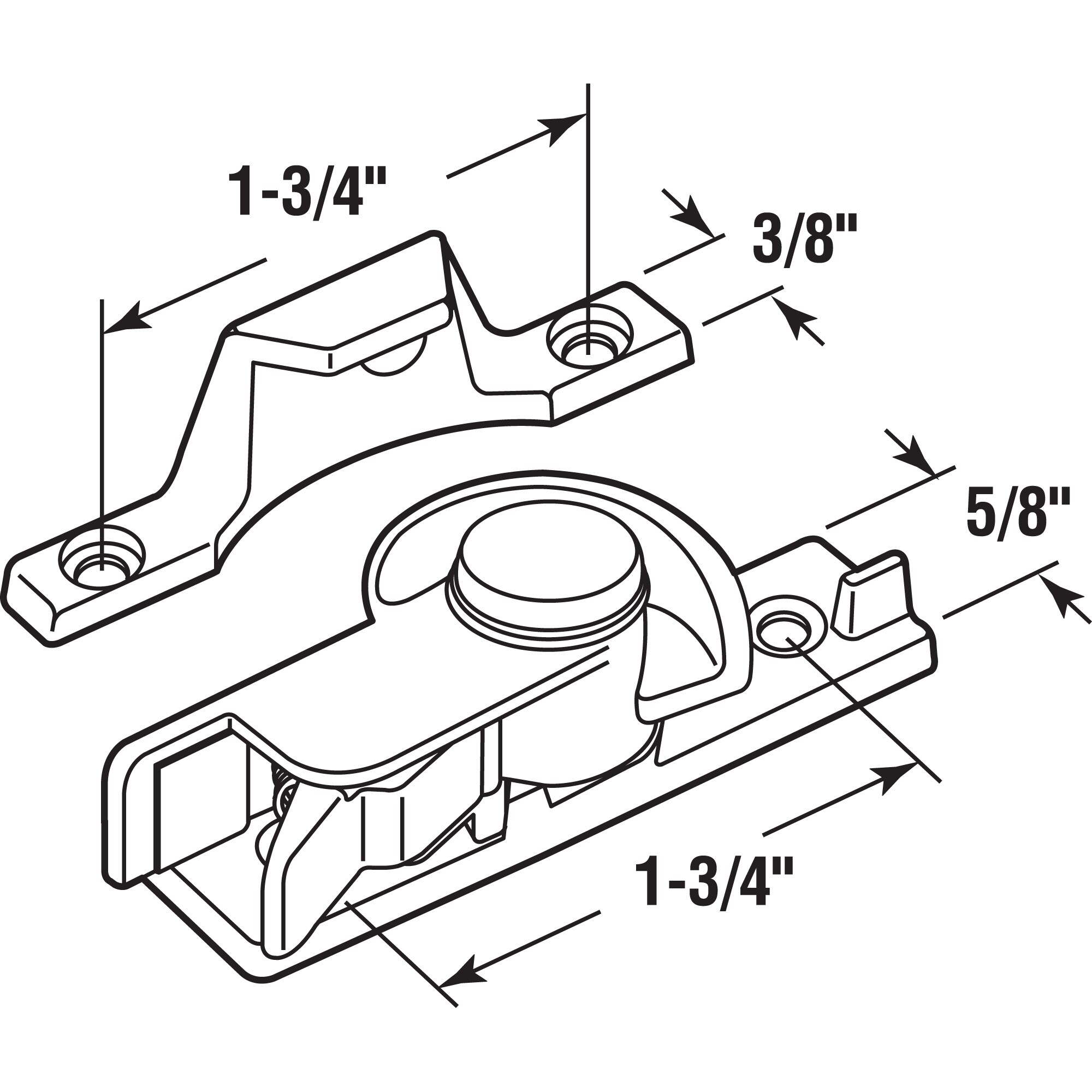 Gatehouse U 10670-L Horizontal-Sliding-Window-Sash-Locks - View #2