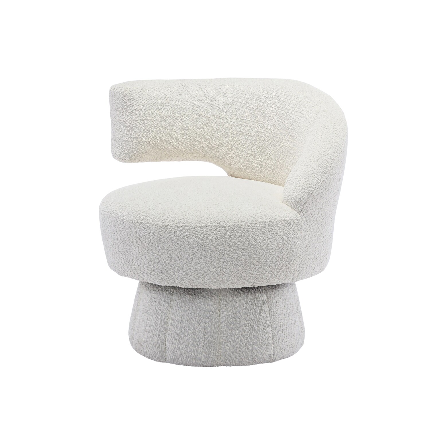 Bybafun YA6100125 Country Beige Swivel Barrel Chair