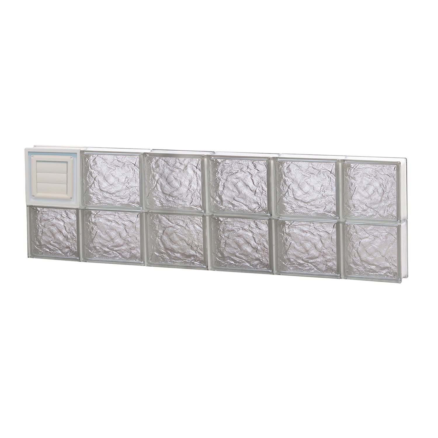 REDI2SET D4412IS Ice Glass 42-1/2-in x 11-1/2-in Frameless Replacement Dryer vent Glass Block Window