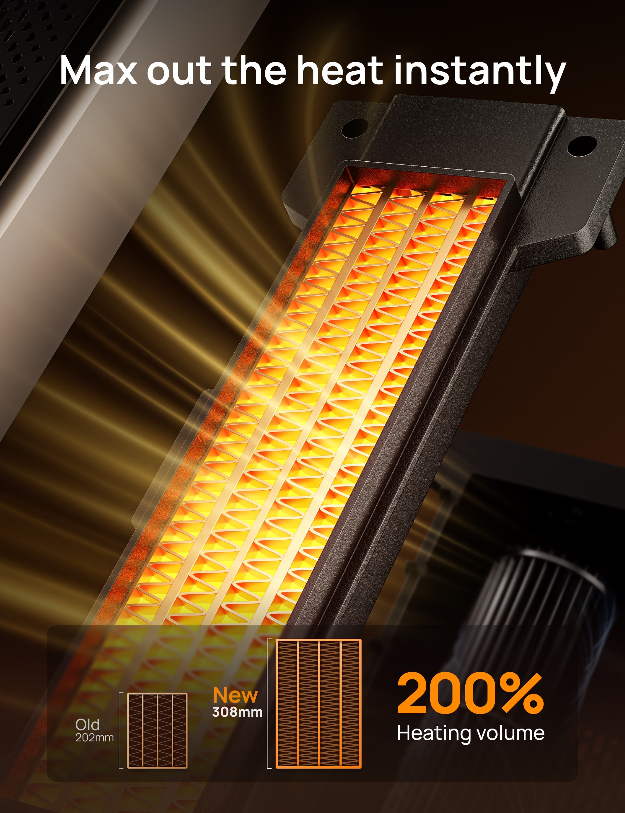 DREO DR-HSH013 GOLD Portable-Electric-Heat - View #4