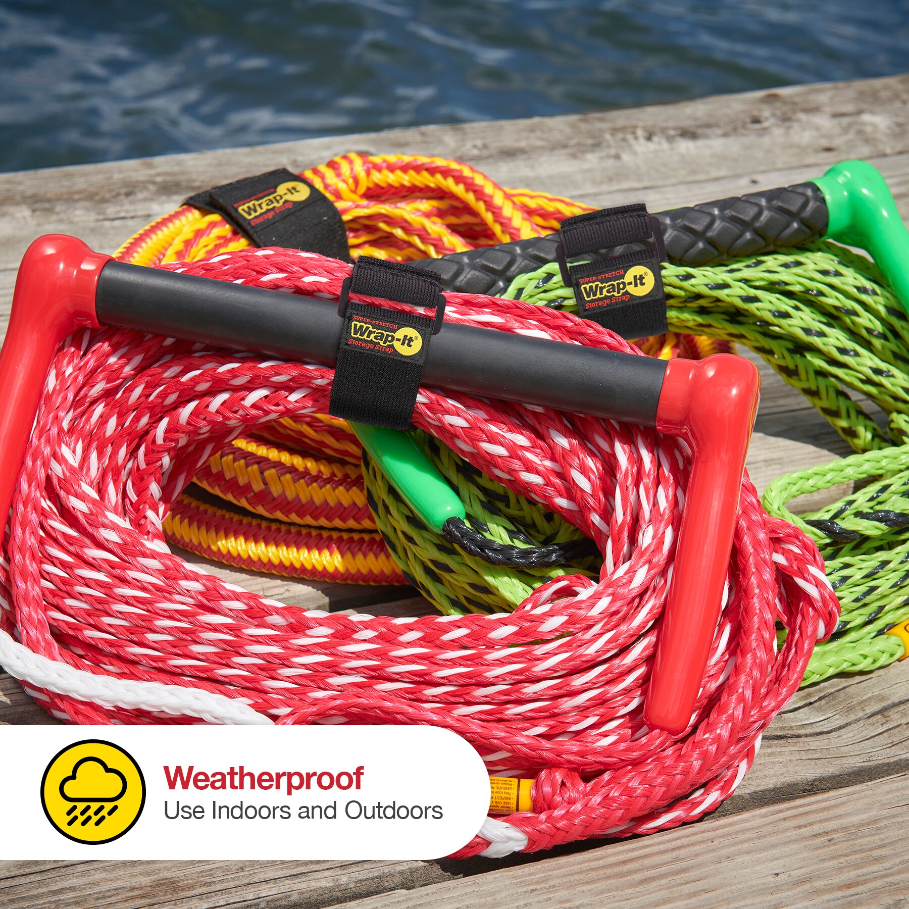 Wrap-It Easy-Carry Storage Strap for Carrying Cords, Hoses 22-in Black Hook  and Loop Fastener