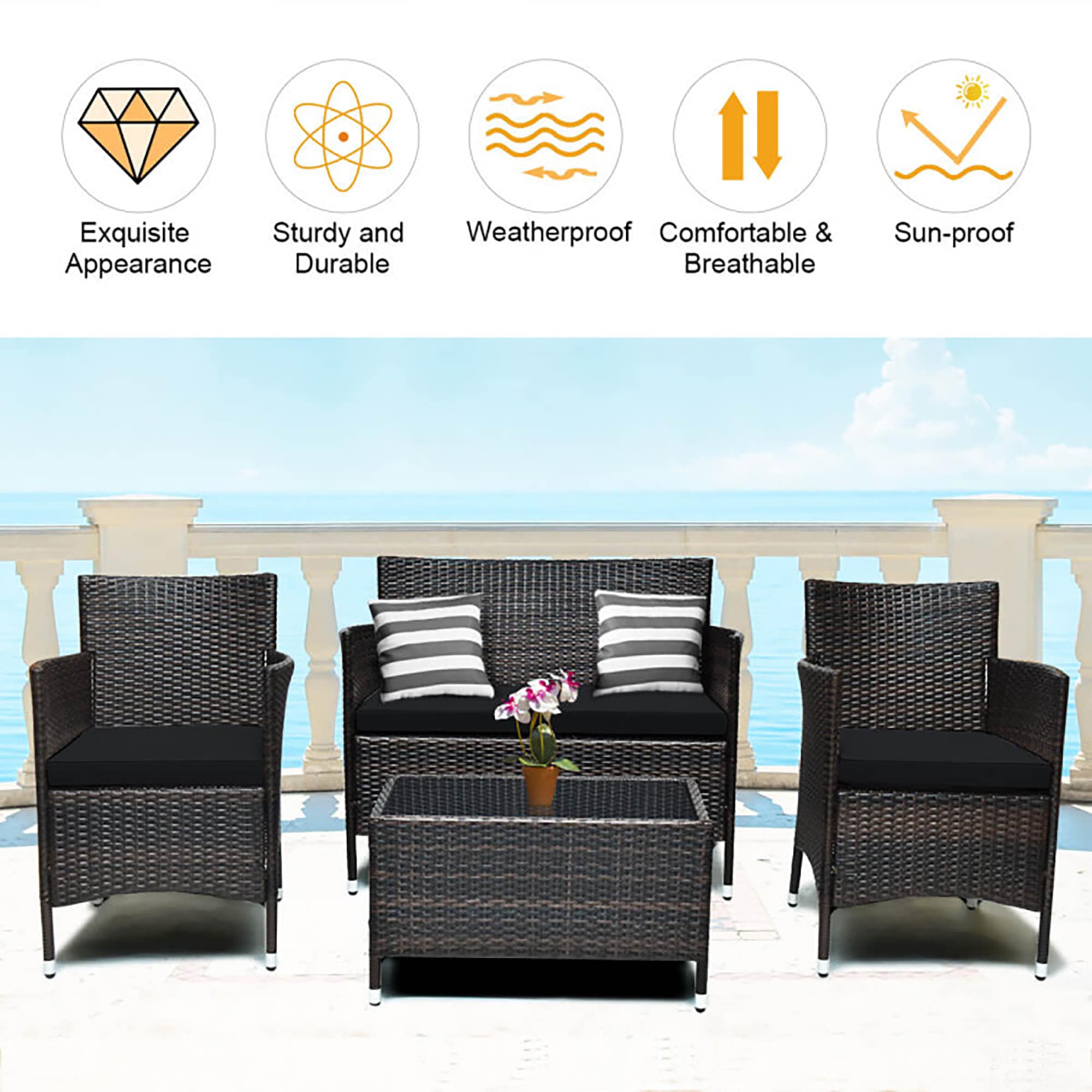 CASAINC WF-SM-KF-C01M Patio-Conversation-Sets - View #5