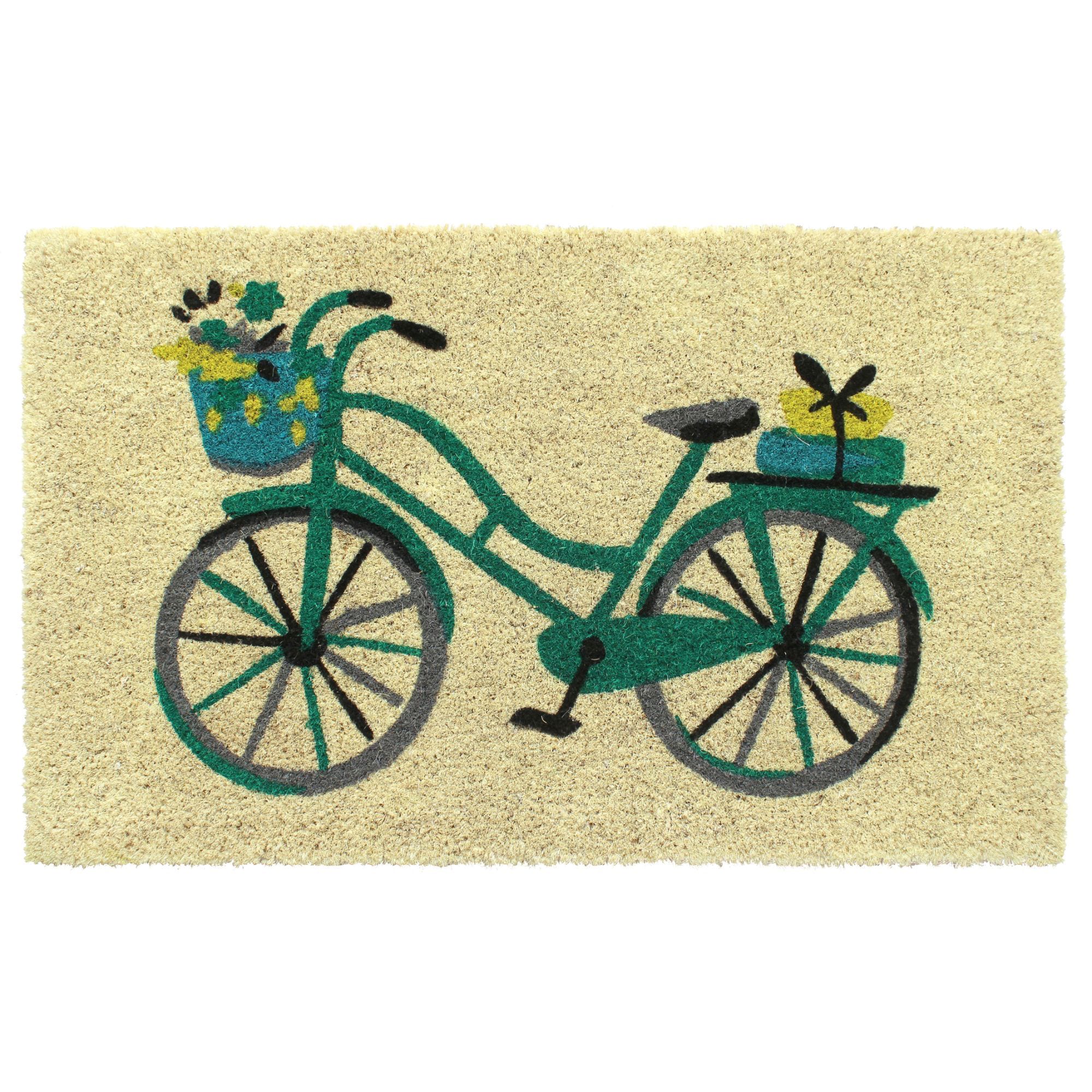 Garden Bicycle Coir Door Mat