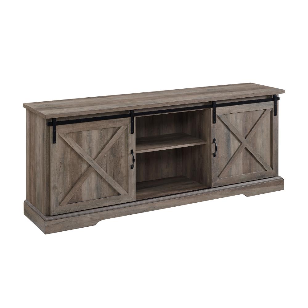 Walker Edison LW70SBDGW Transitional Gray Wash TV Stand (Accommodates TVs up to 60-in)