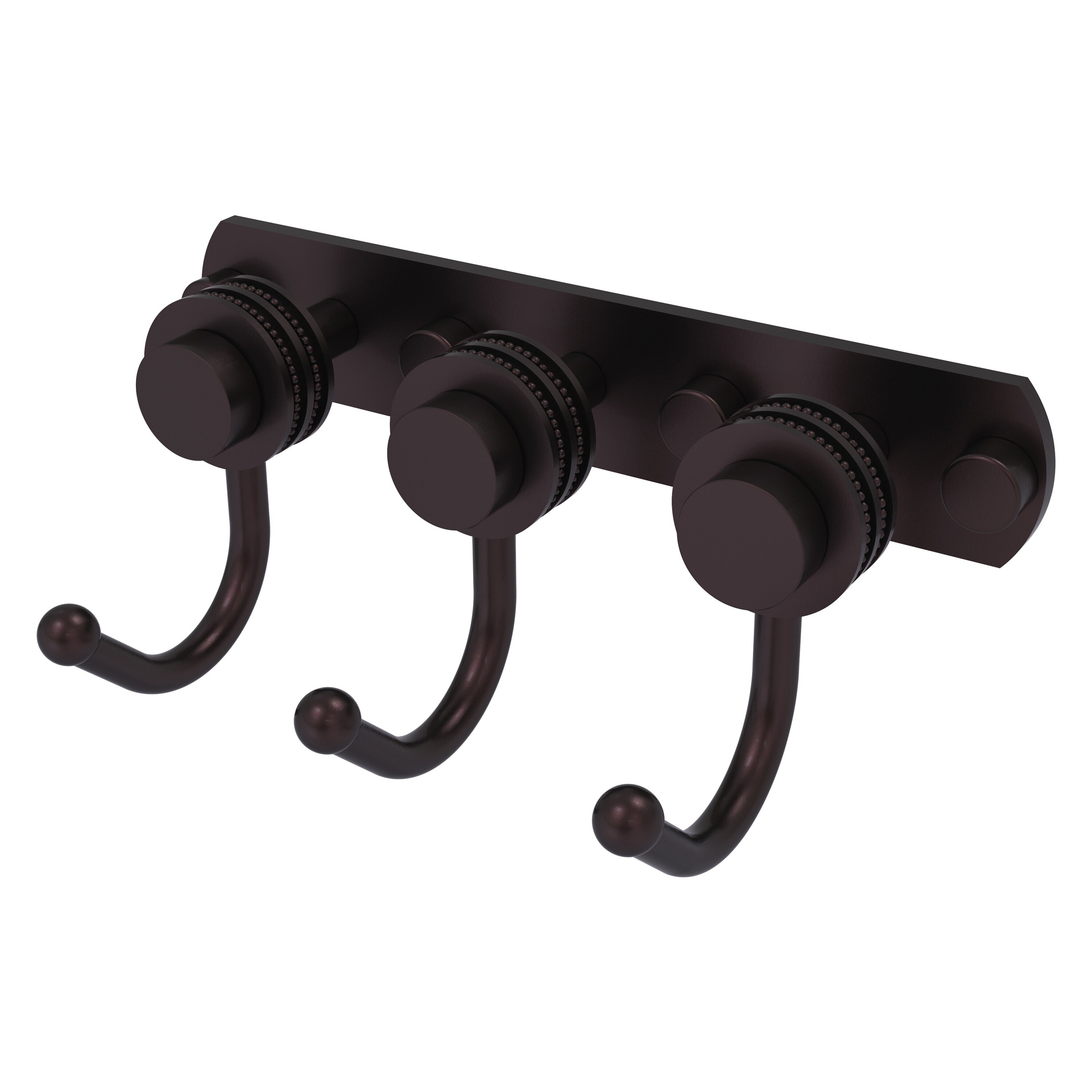 Allied Brass 920D-3-ABZ Mercury Antique Bronze Triple -Hook Wall mount Towel Hook