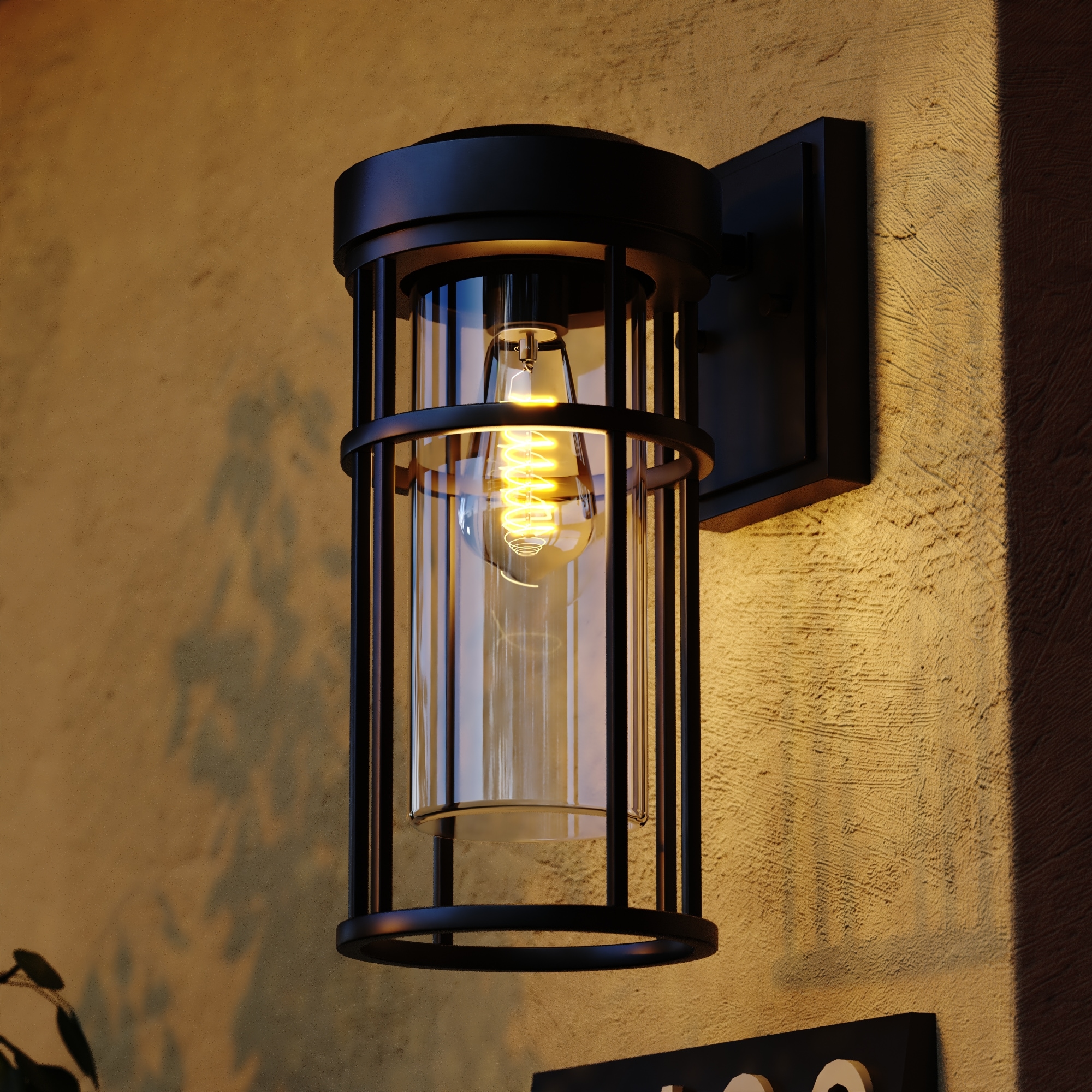 Cascadia Crestline 1-Light 14-in H Matte Black Dusk to Dawn