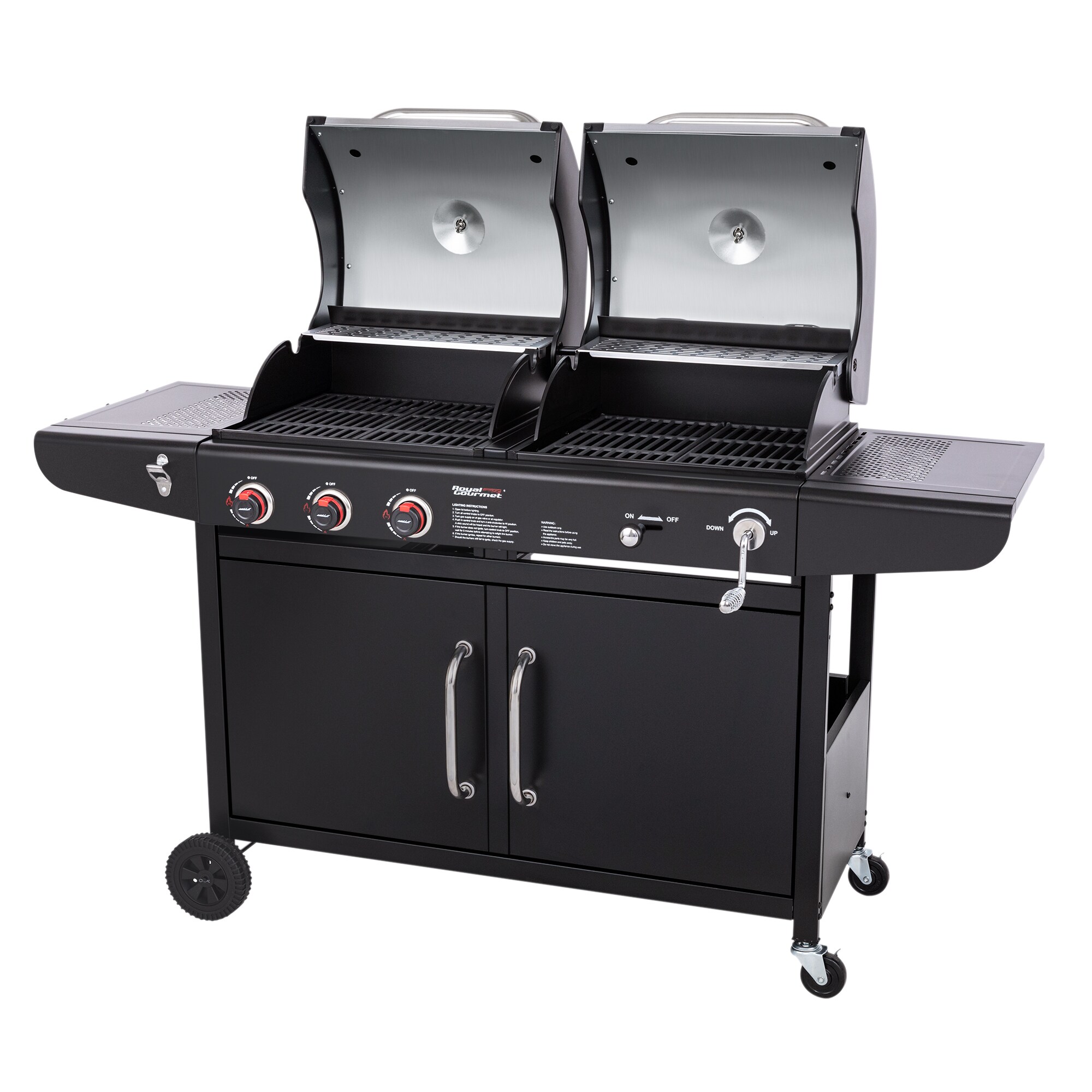 Royal Gourmet Black Dual-function Combo Grill in the Combo Grills ...