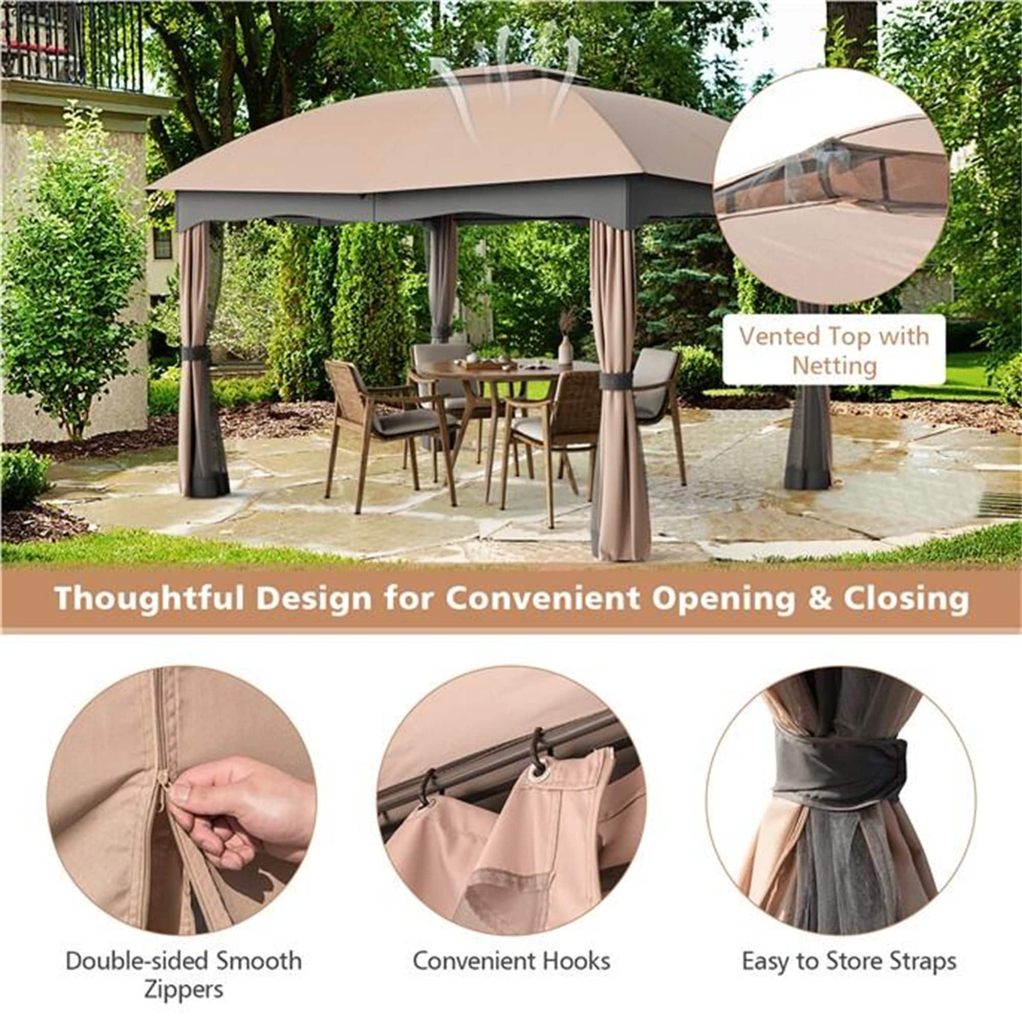 BABOOM BOM-0384GR-CO Wood-Resin-Gazebos - View #9