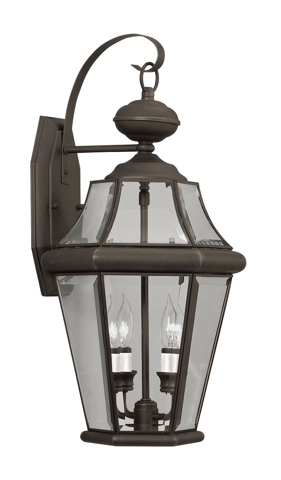 Livex Lighting 2261-07 Georgetown 2 -Light 20.75-in H Matte Bronze Hardwired Outdoor Wall Light