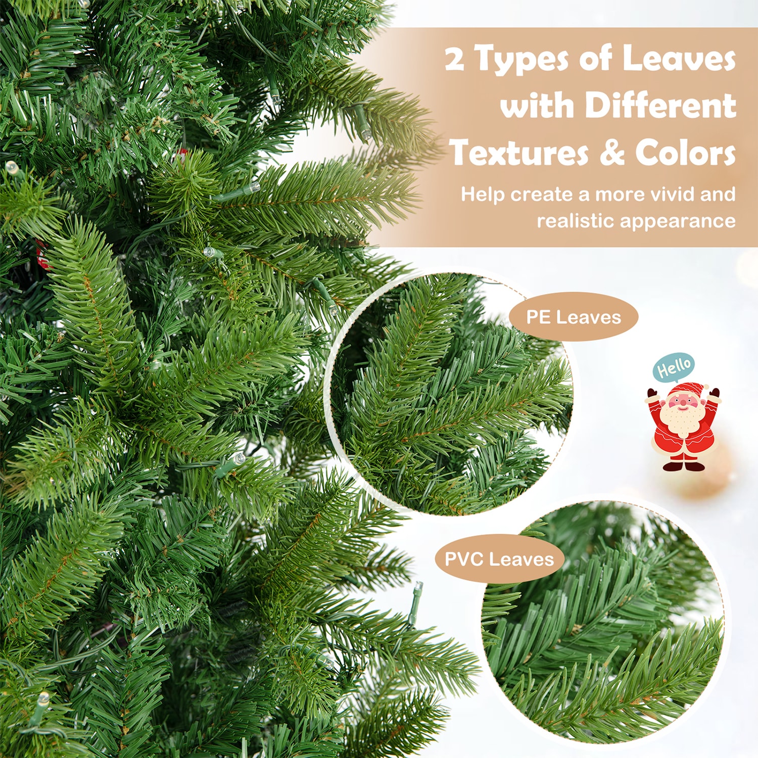 WELLFOR HYJ24029US Artificial-Christmas-Trees - View #4