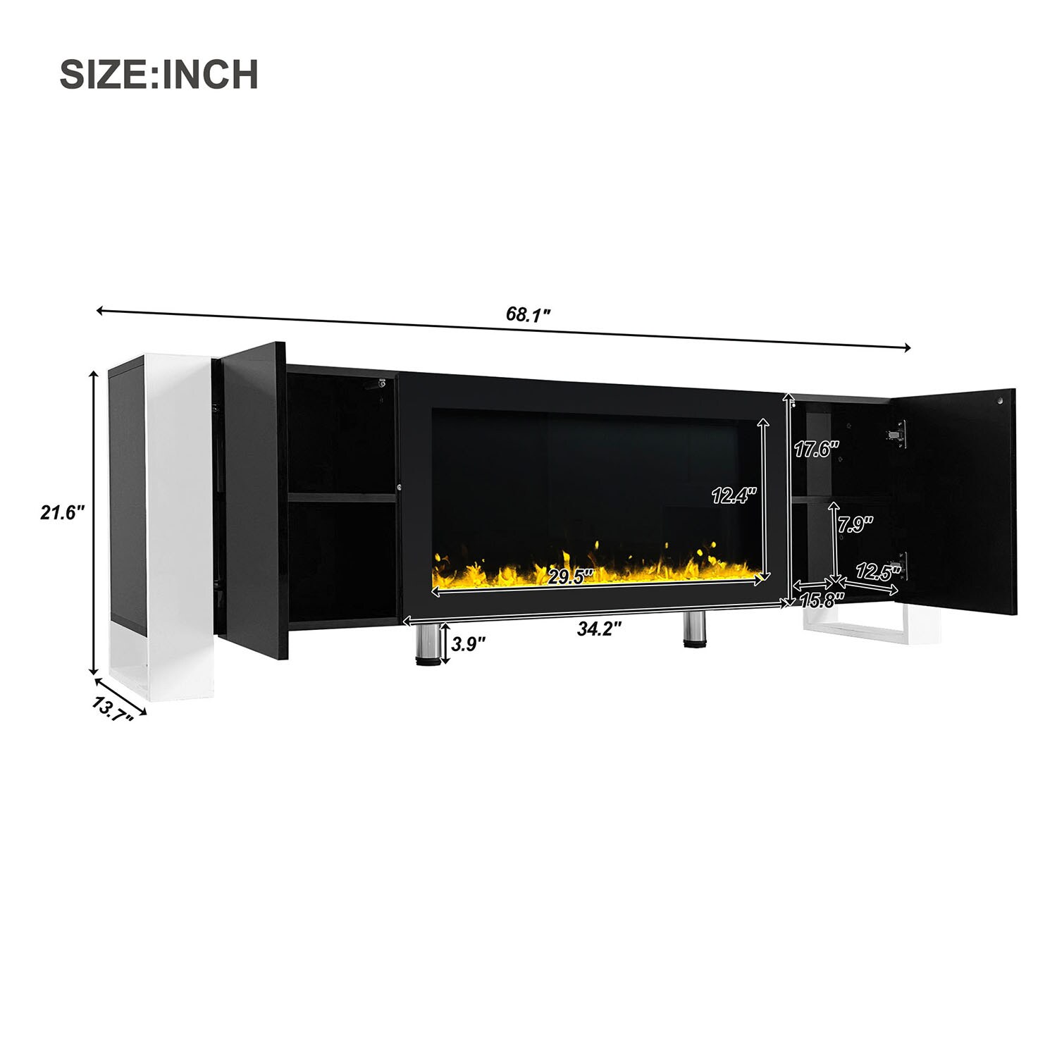 SINOFURN SYC070020GY Electric-Fireplaces - View #7