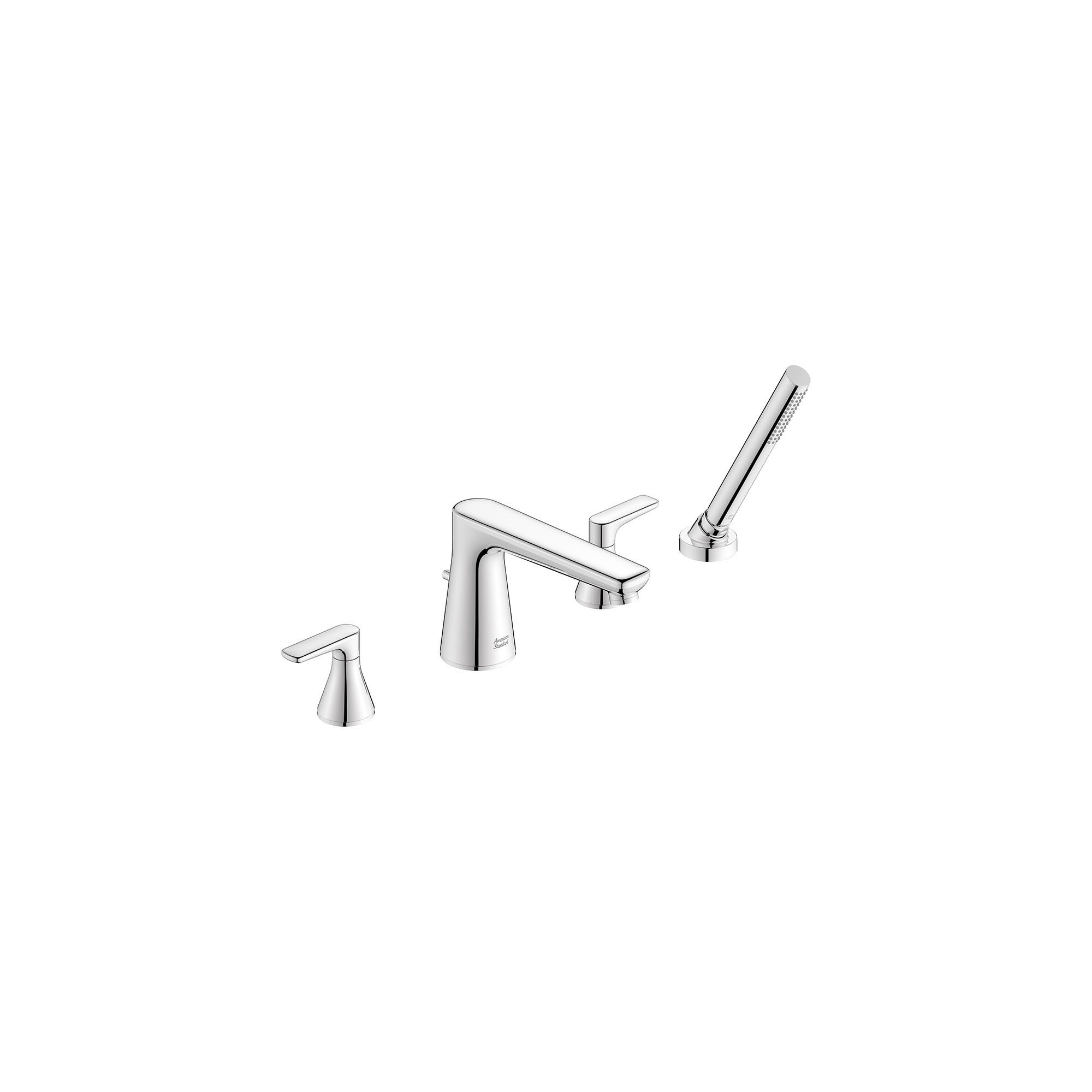 American Standard T061901.002 Aspirations Chrome 2-handle Deck-mount Roman Low-arc Bathtub Faucet with Hand Shower ( Valve Included )