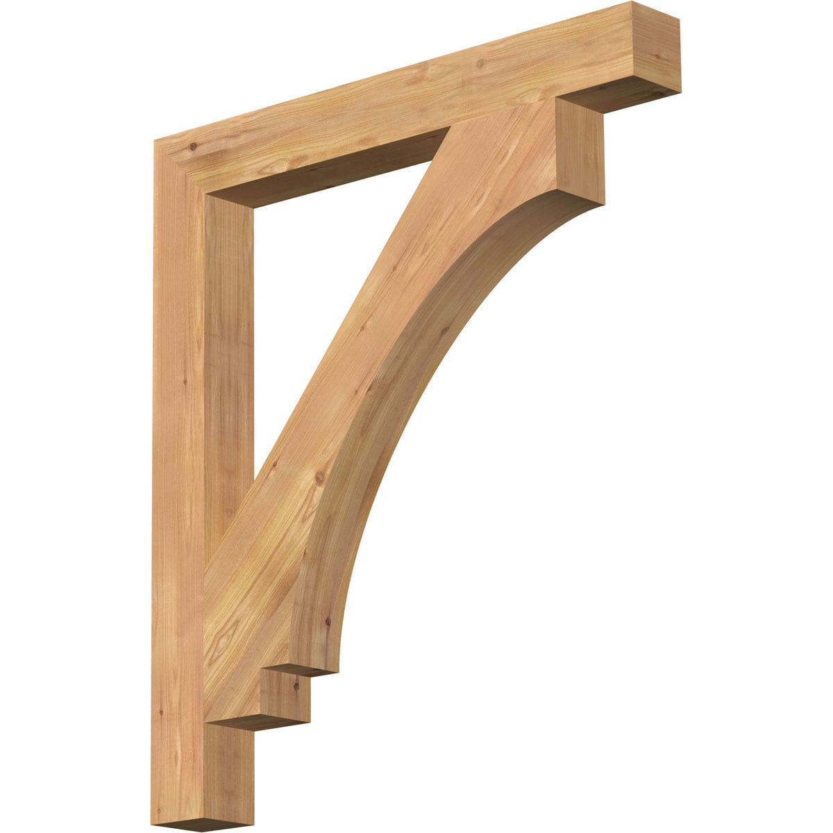 Ekena Millwork BKT04X30X34IMP05SWR Imperial Block Smooth 3-1/2-in x 30-in x 34-in Western red cedar Brown Wood Standard bracket