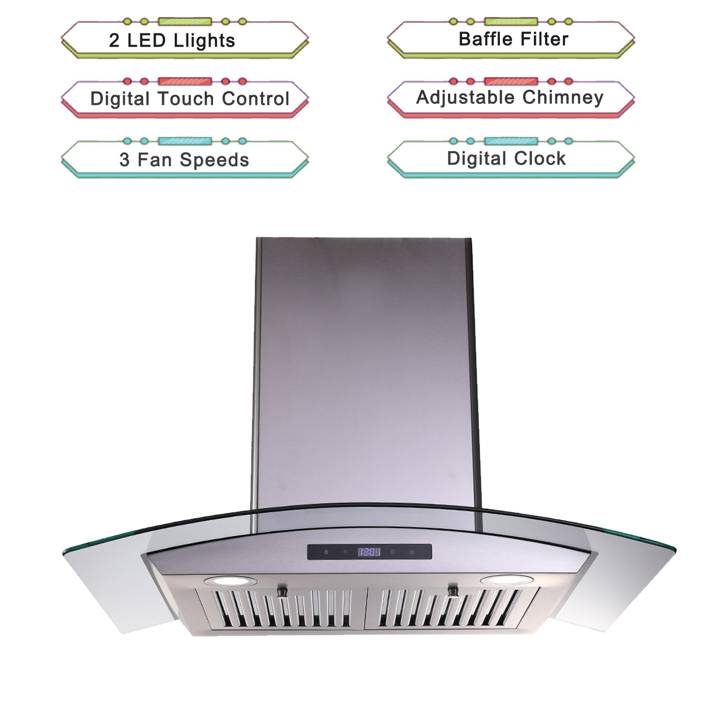 Tieasy 1875B-1 Wall-Mounted-Range-Hoods - View #4