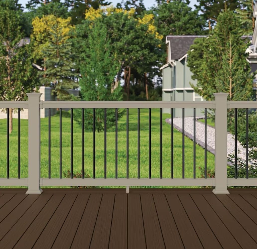 Capital Railing VRCAPWALBLK10 10 x 36 Khaki Vinyl Deck Rail Kit
