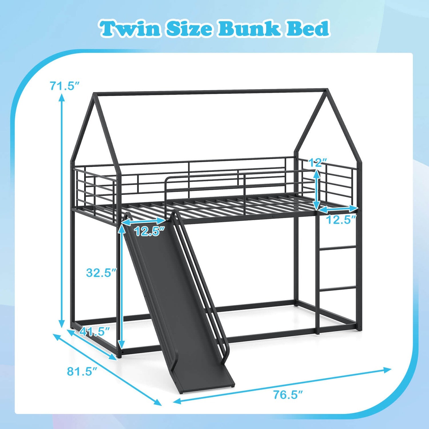 Costway CSHY001698 Bunk-Beds - View #3