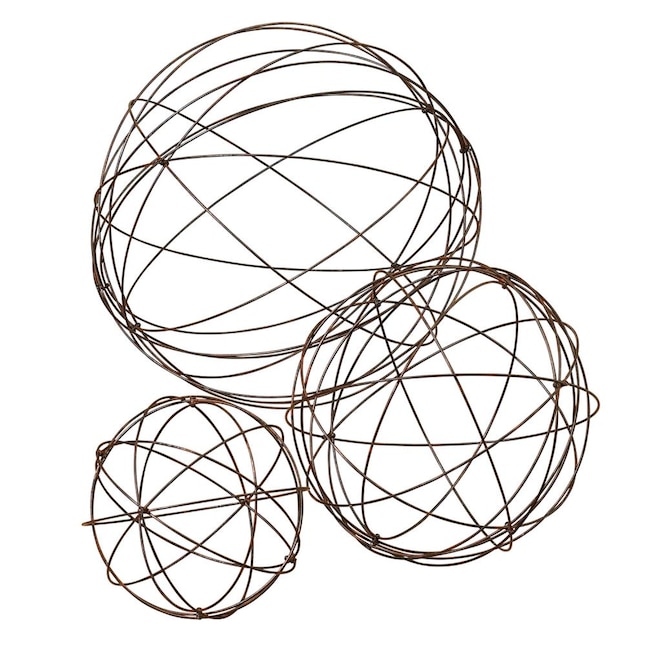 Assortment 3 Sizes 13 Wire Spheres Wire Balls,Decorative Balls 