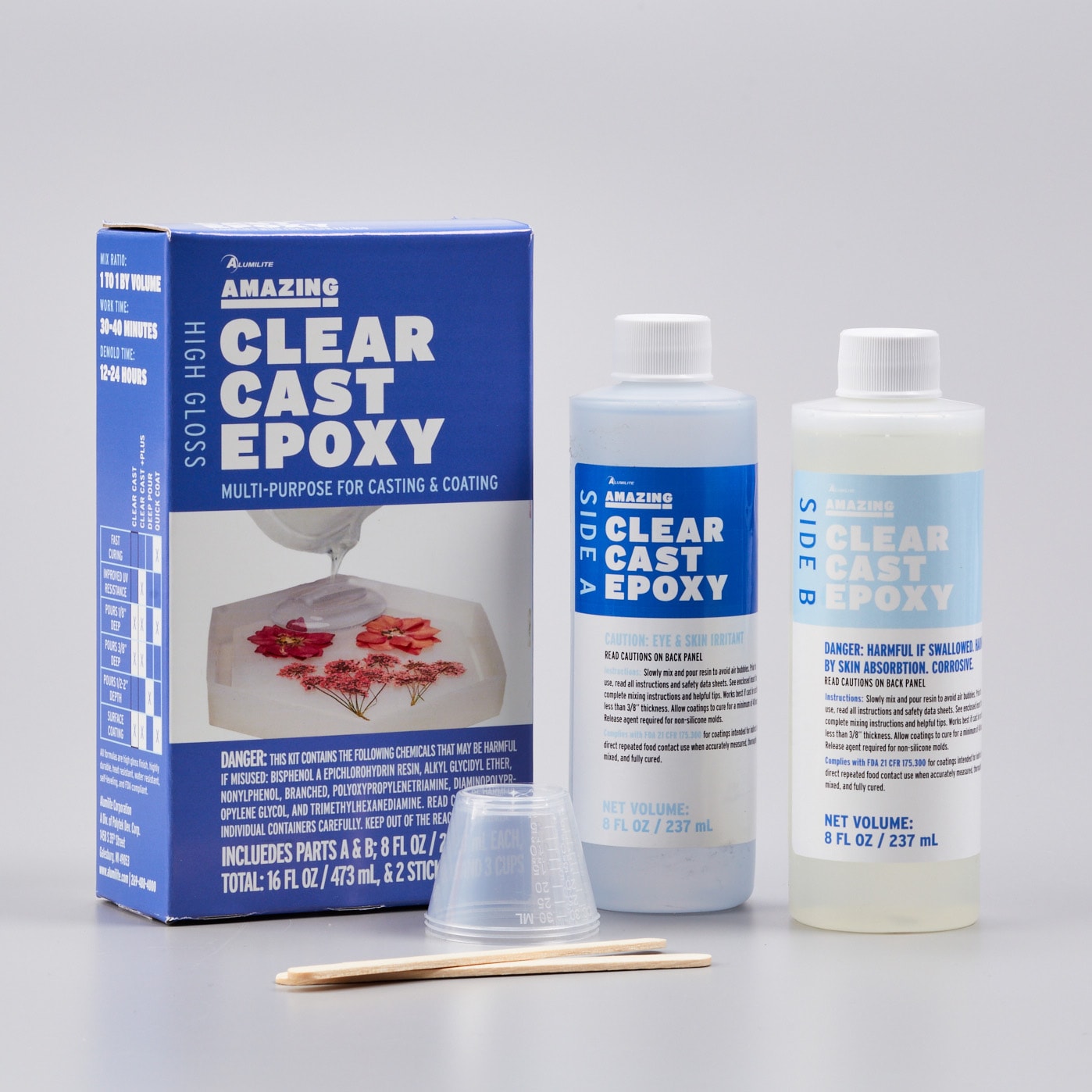 Alumilite Water Clear Casting Resin 16 OZ - Wood Acrylic Supply