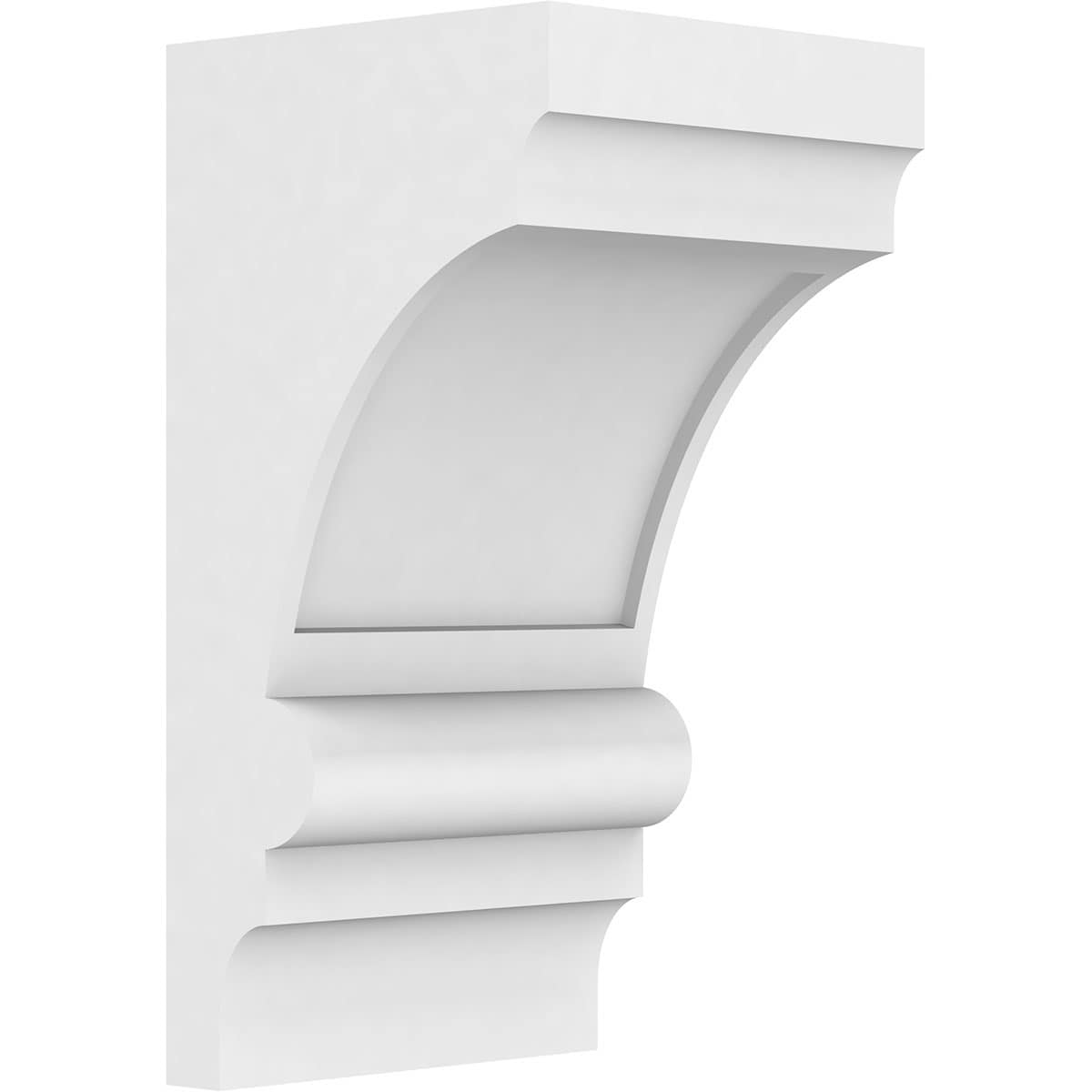 Ekena Millwork CORP07X07X14DIA 7-in x 7-in x 14-in Standard diane Unfinished White PVC Paintable Corbel
