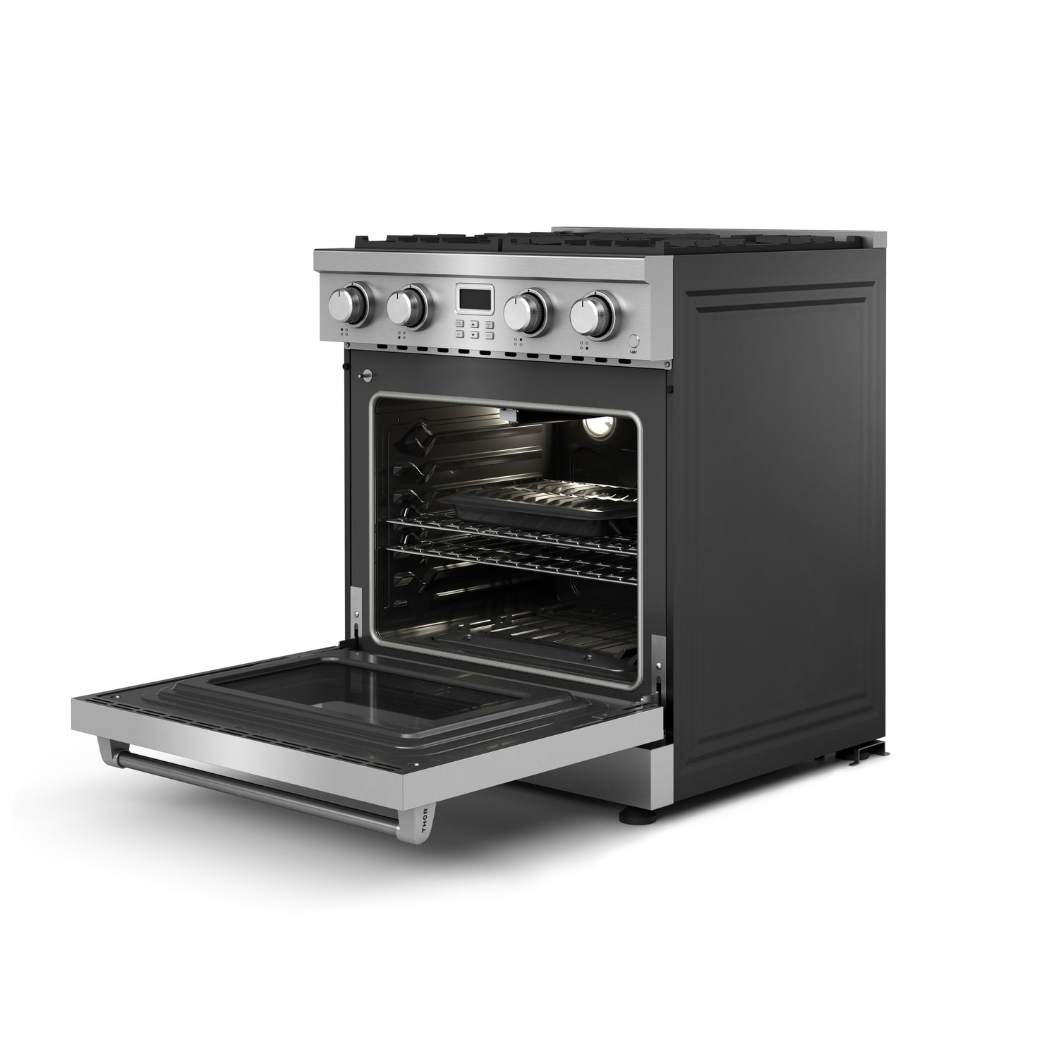 Thor Kitchen 30-in 4 Burners 4.8-cu ft Convection Oven Freestanding ...