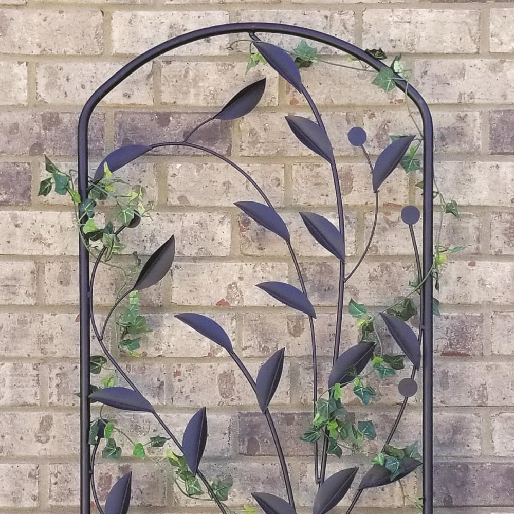 Patio Life 22-in W X 80.9-in H Black Steel Garden Trellis At Lowes.com