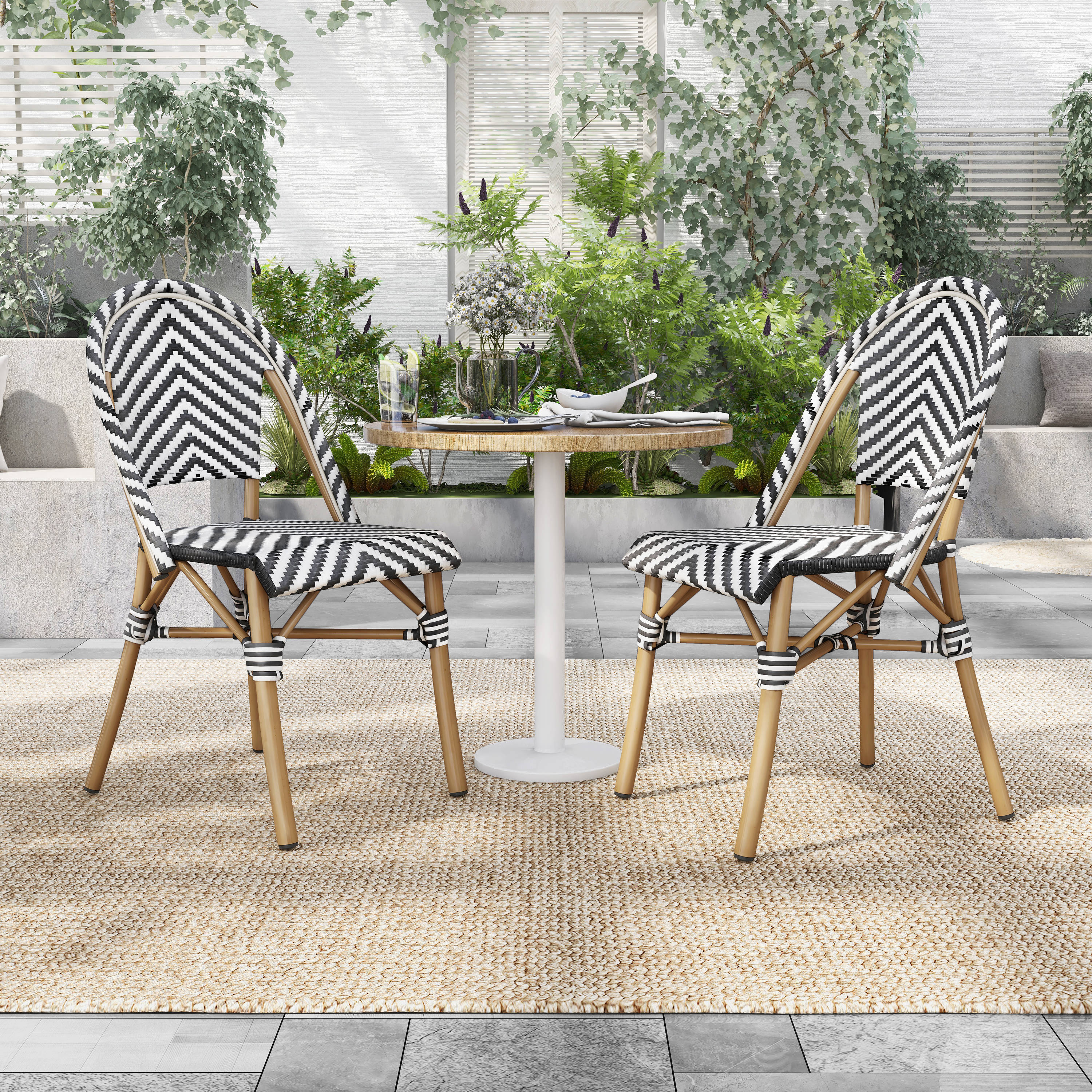 Furniture of America YNJ-OT2000BK Patio-Chairs - View #3
