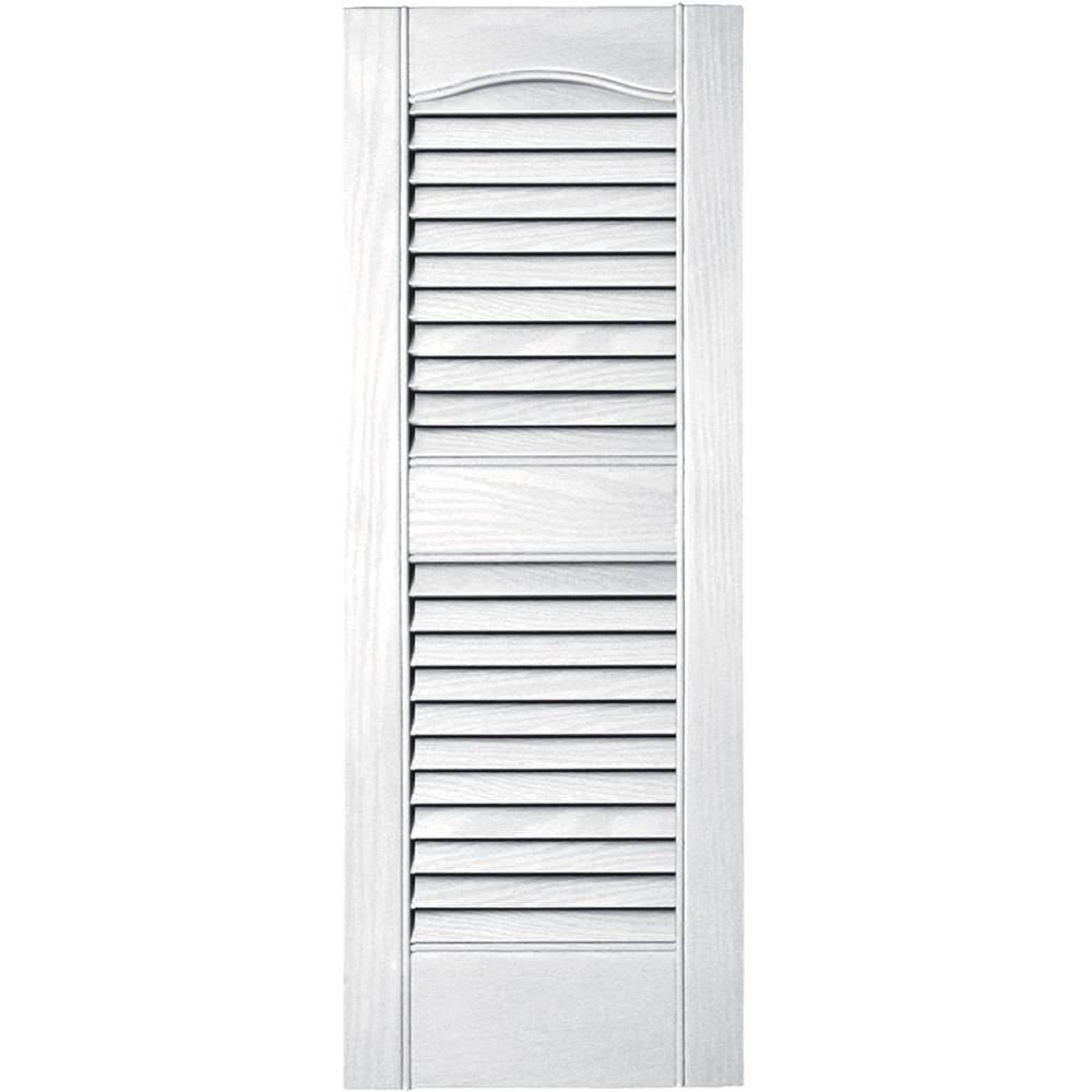 Vantage V1711231001 12-in W x 31-in H White Louvered Exterior Shutters ( 1 -Pack )