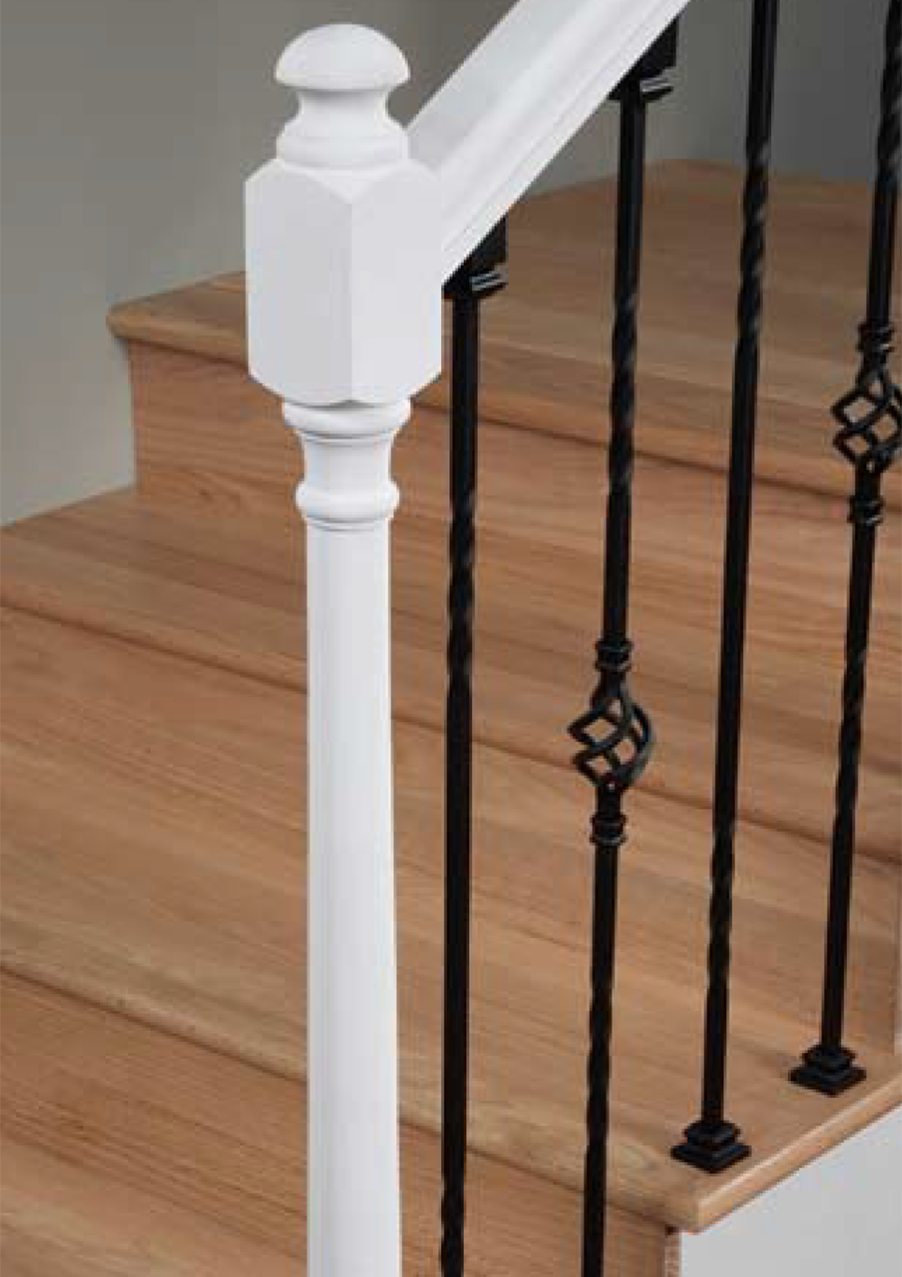 Crown Heritage 3-in x 48-in Primed Poplar Starting Stair Newel Post in ...