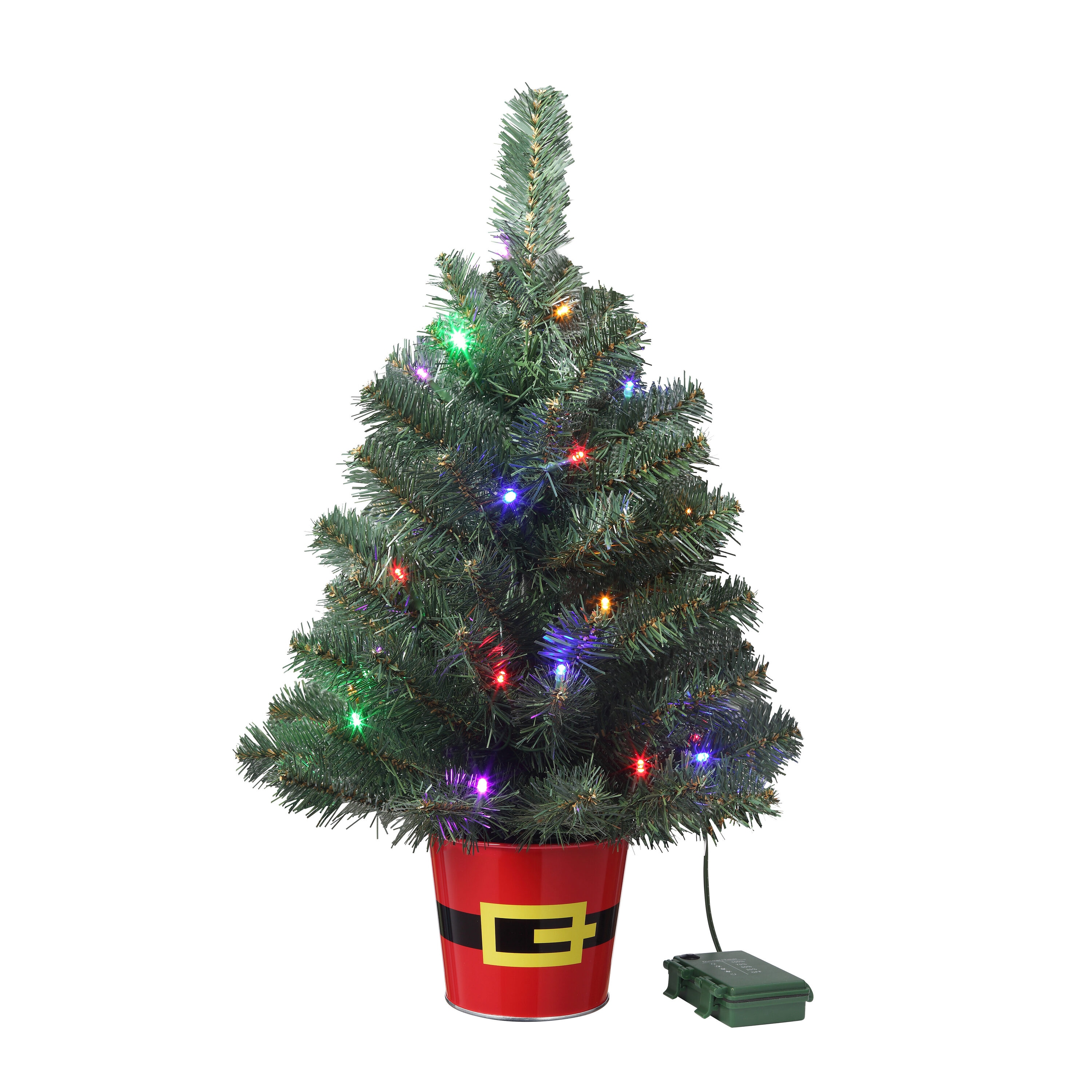 Haute Decor NNT02002 1.7-Feet Pre-lit Artificial Christmas Tree with Color Changing LED Lights