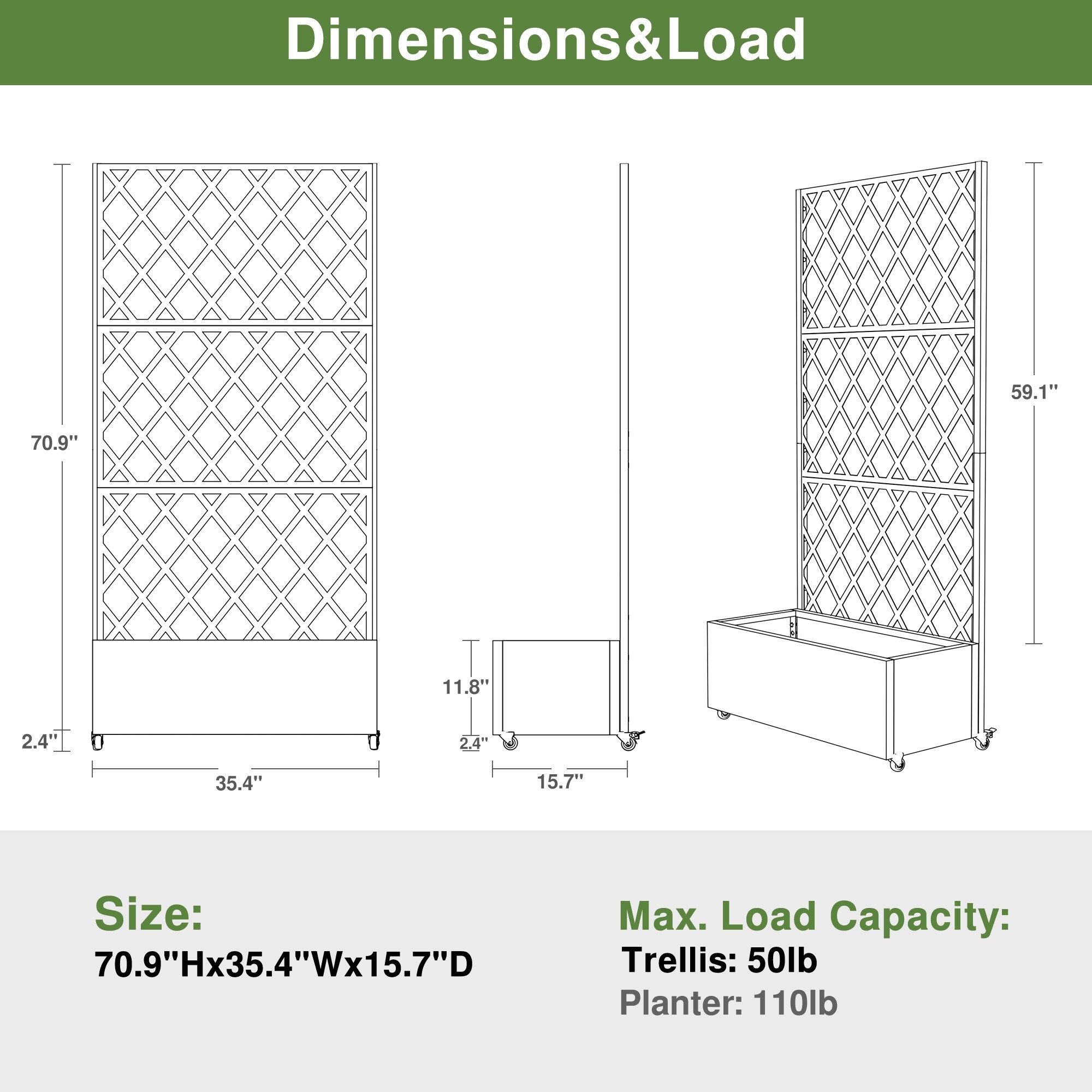 Misty Moon LW0409-RPB-ZZX031 Raised-Planter-Boxes - View #8